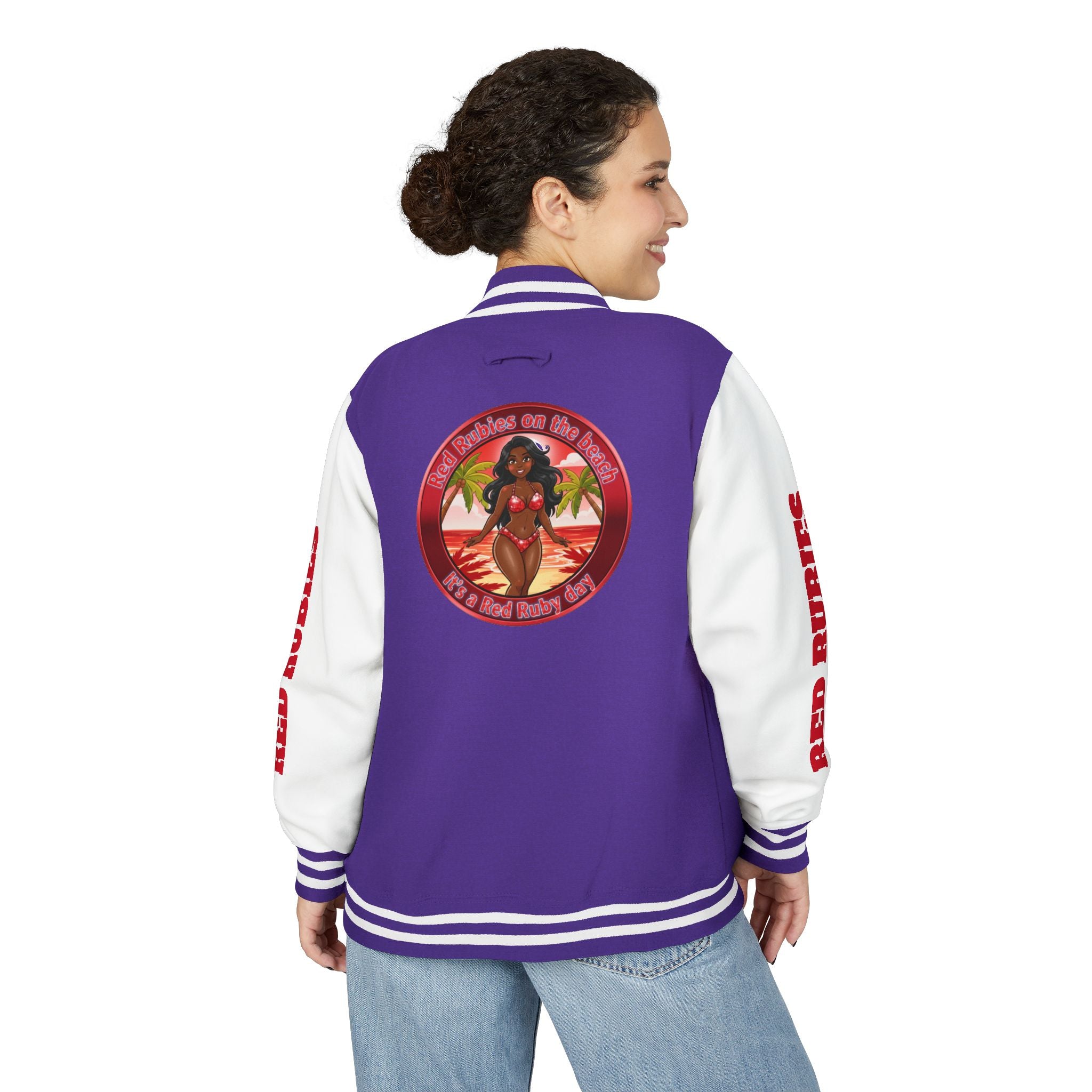 Letter Us- " It's A Rubie Day"-Retro Island Pinup Red & White