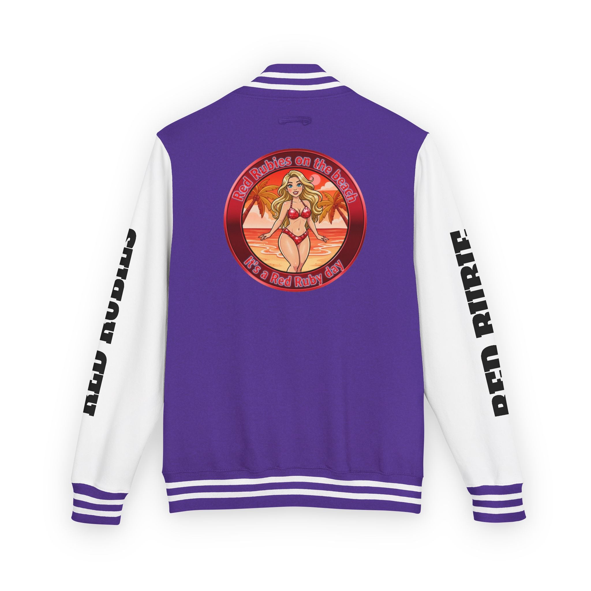Jacket Letterman Jacket- "It's A Red Rubie Day"