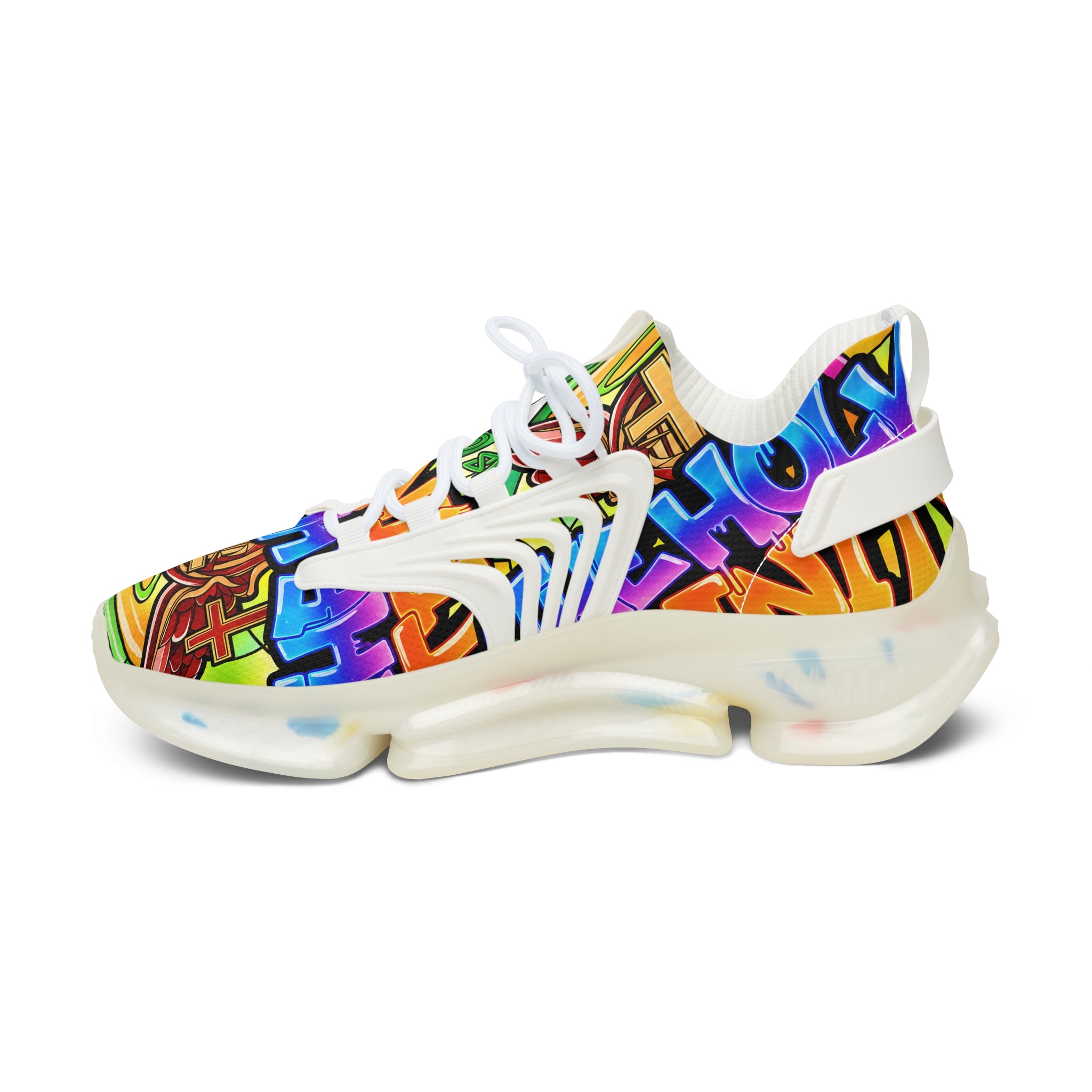 MEN'S Mesh Sneakers —" Holy Trinity " Colorful Graffiti Athletic Shoes