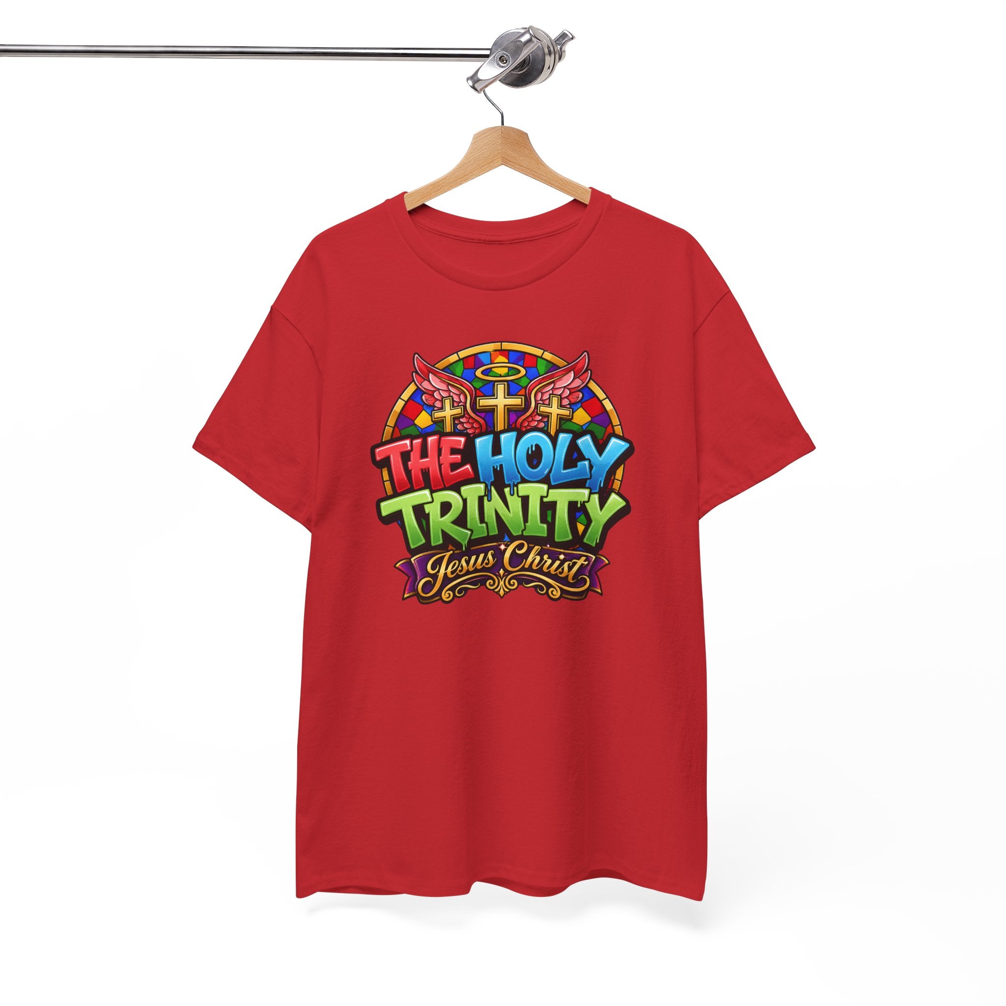 Holy Trinity Graphic Tee — 'The Holy Trinity Jesus Christ' Colorful Faith T-Shirt