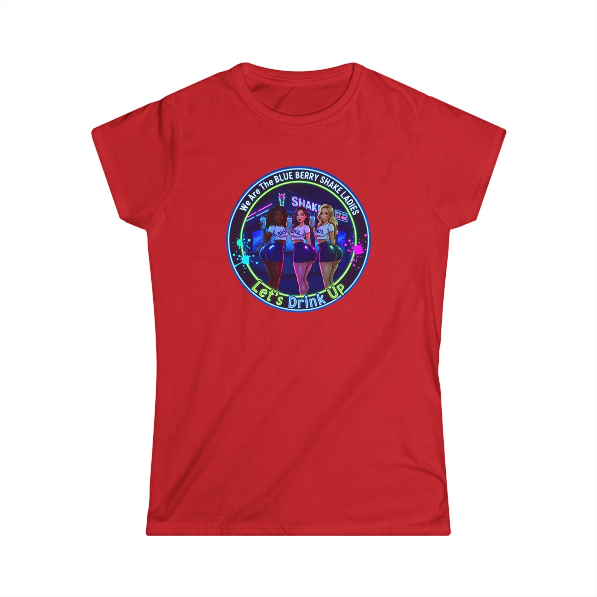 "We Are The Blueberry Shake Ladies" Up Tee — Retro Bar Nightlife Women's T-Shirt