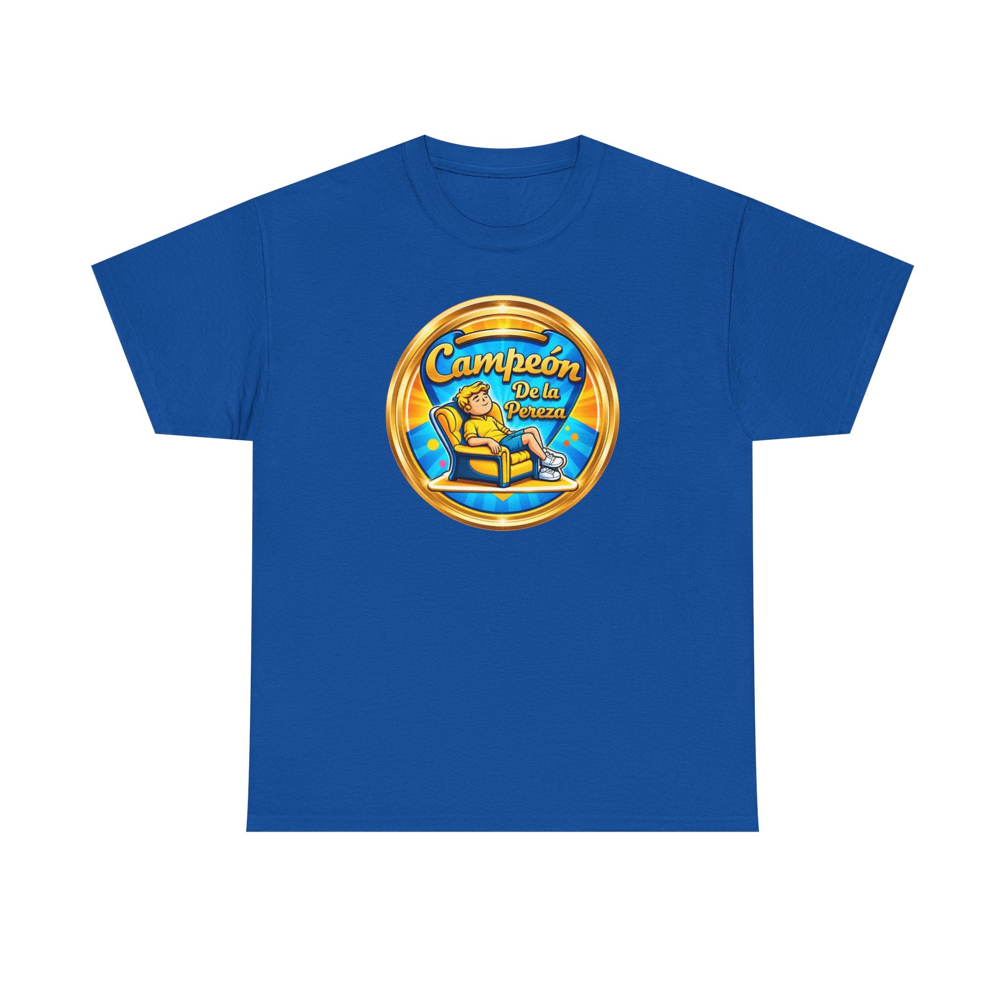 "Campeón De La Pereza" Tee — Gold Badge Adventure T‑Shirt