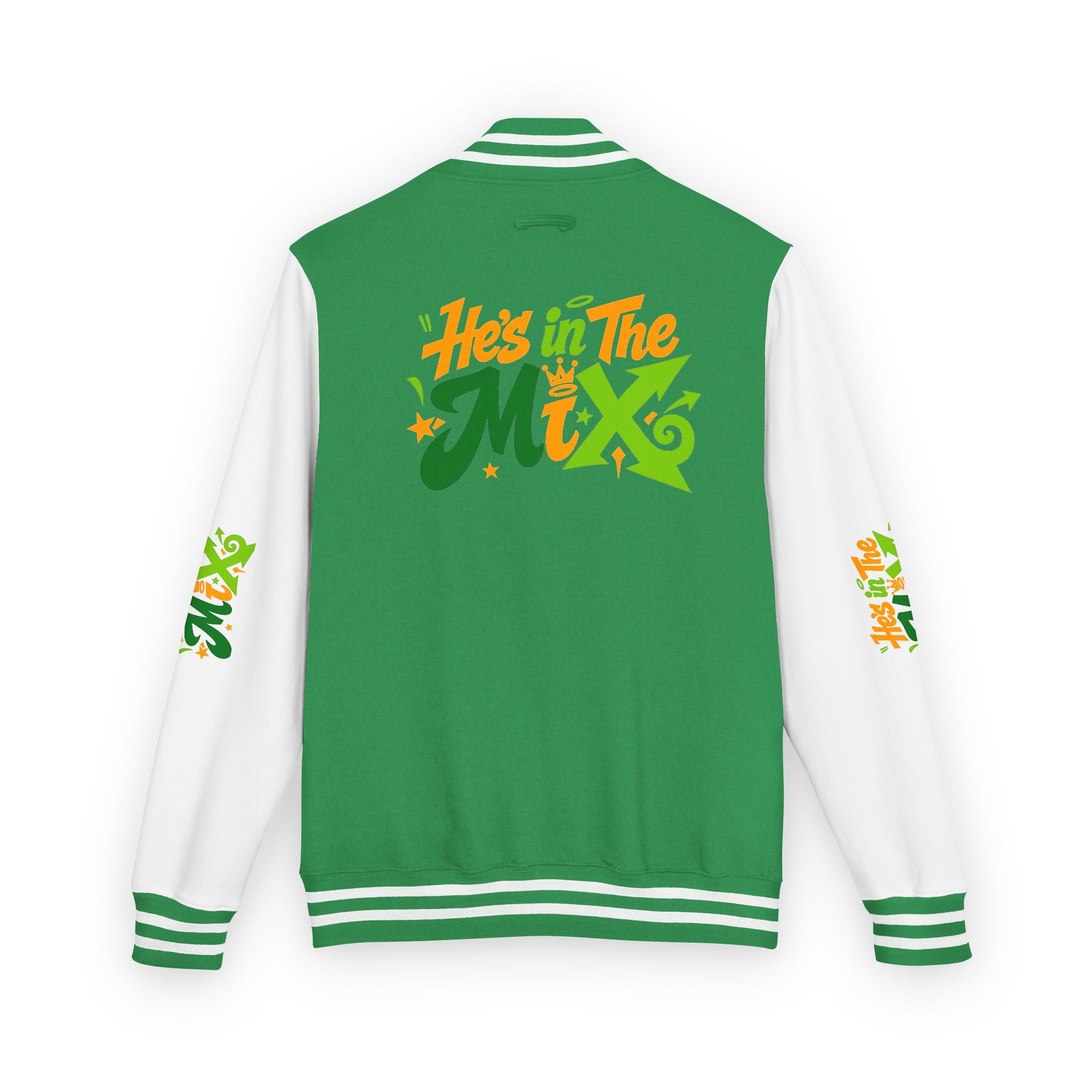 Letterman Jacket - "He's in the Mix" Retro Graffiti Varsity Jacket
