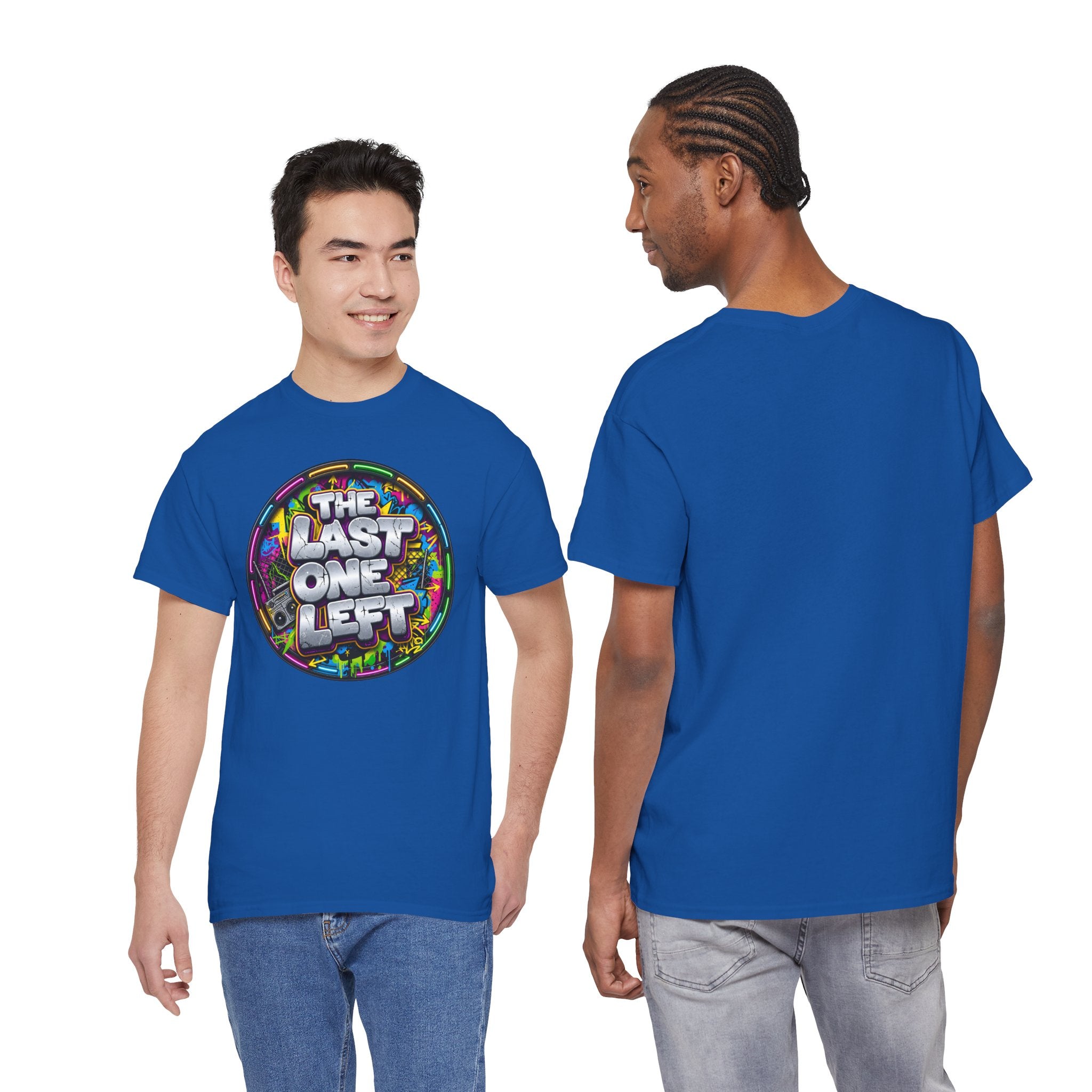 Graphic Tee - "The Last One Left" Colorful Retro Badge