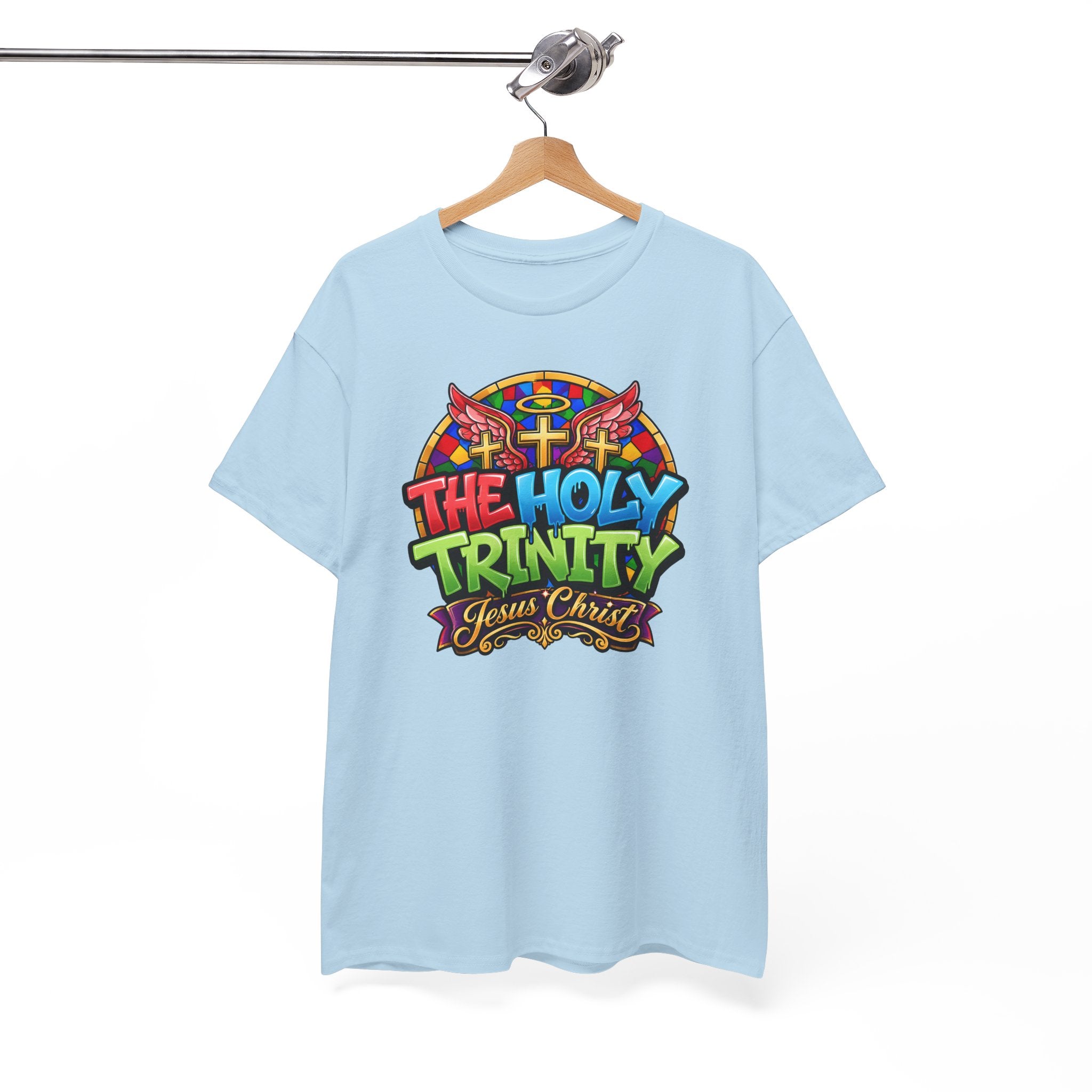 Holy Trinity Graphic Tee — 'The Holy Trinity Jesus Christ' Colorful Faith T-Shirt