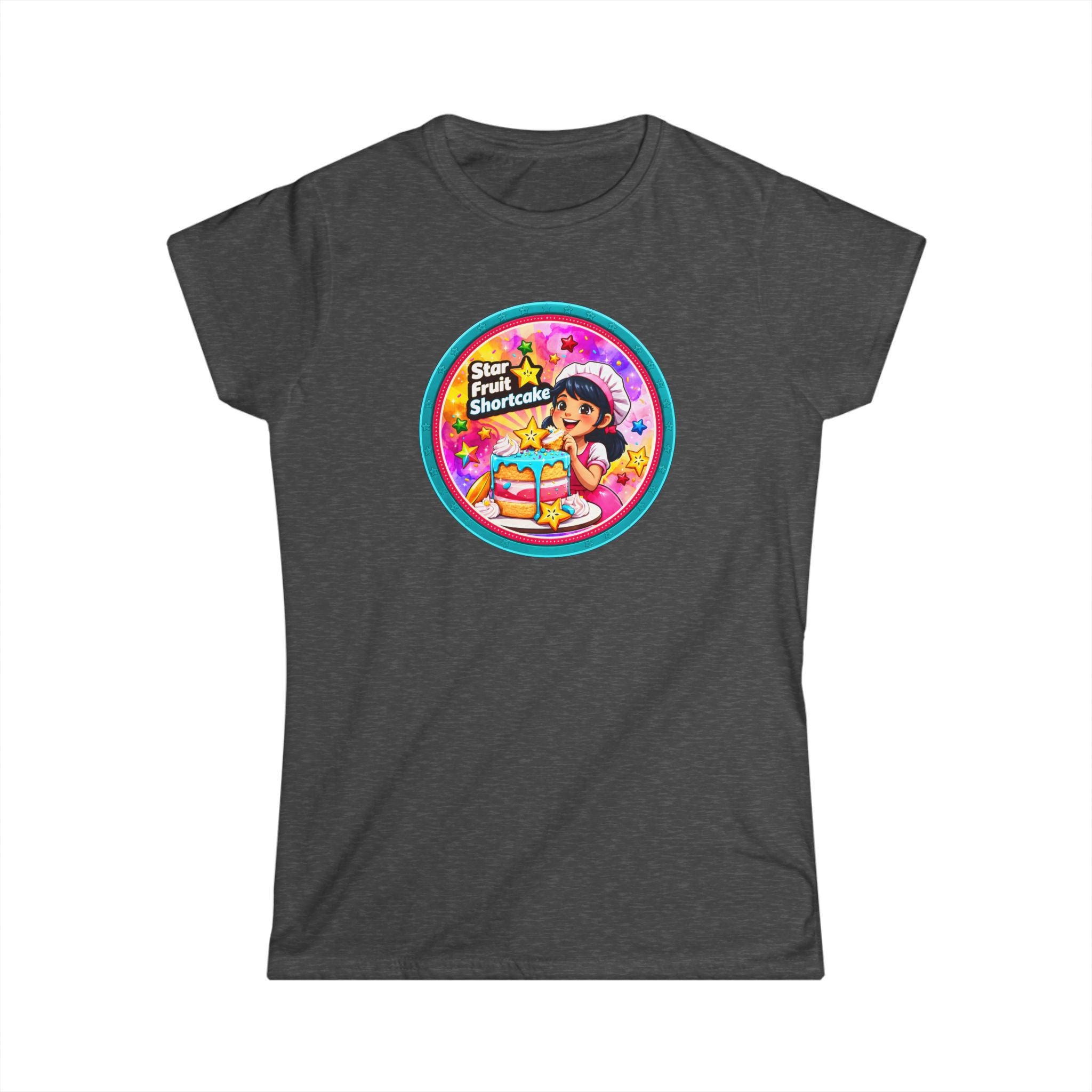 Women’s Tee — "Star Fruit Shortcake" Cute Retro Dessert Graphic