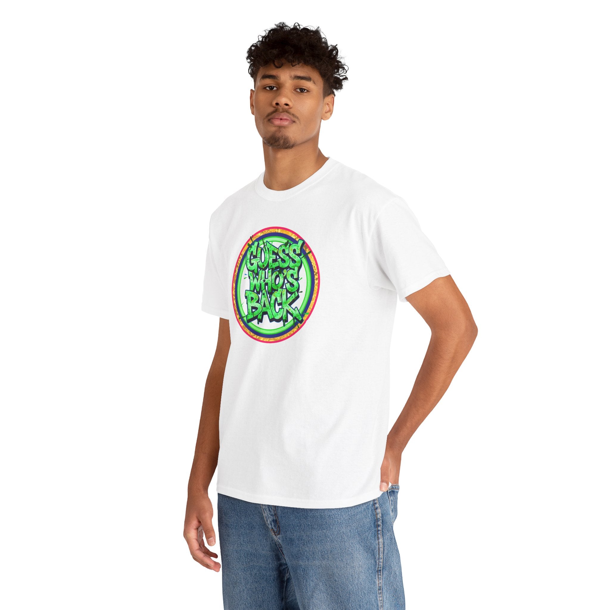 T-Shirt — "Guess Who's Back" Retro Graffiti Tee