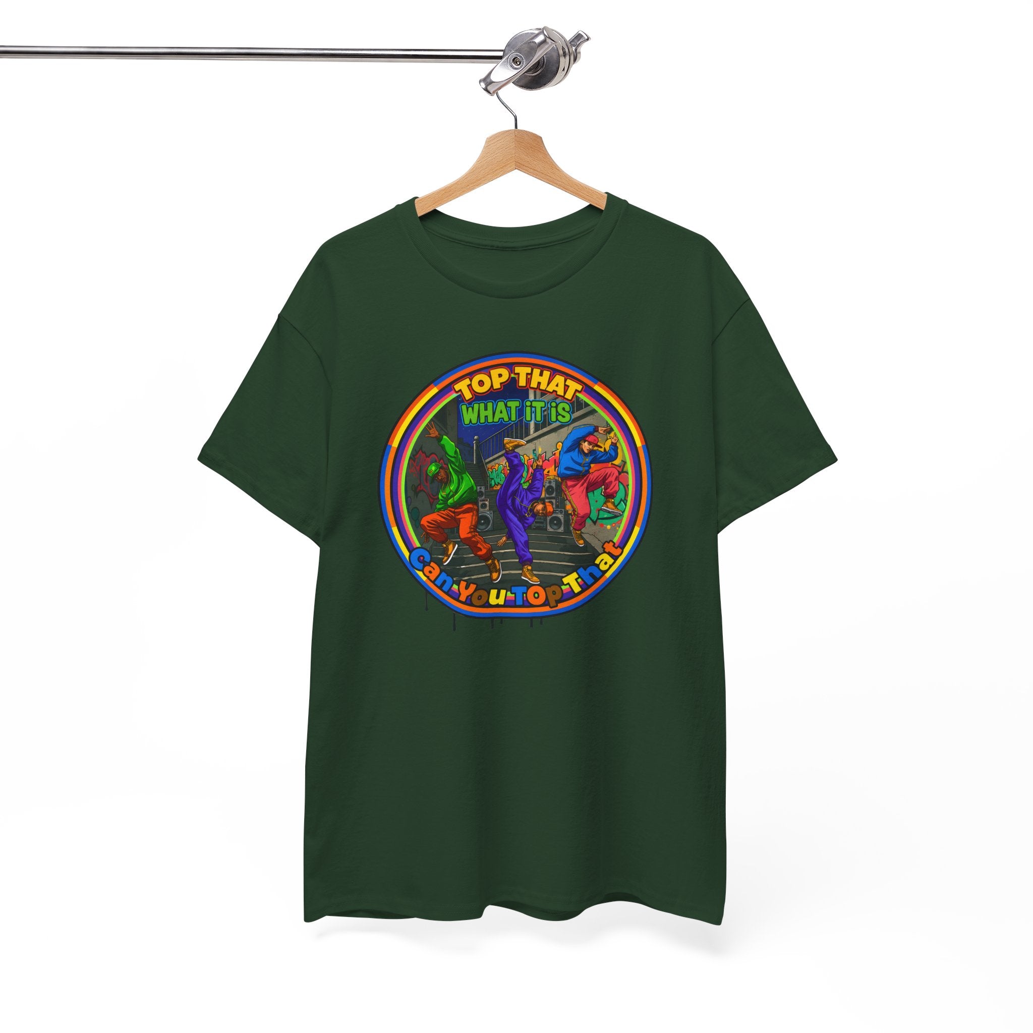 Retro  Tee — "Top That What It Is" Graphic Cotton Shirt