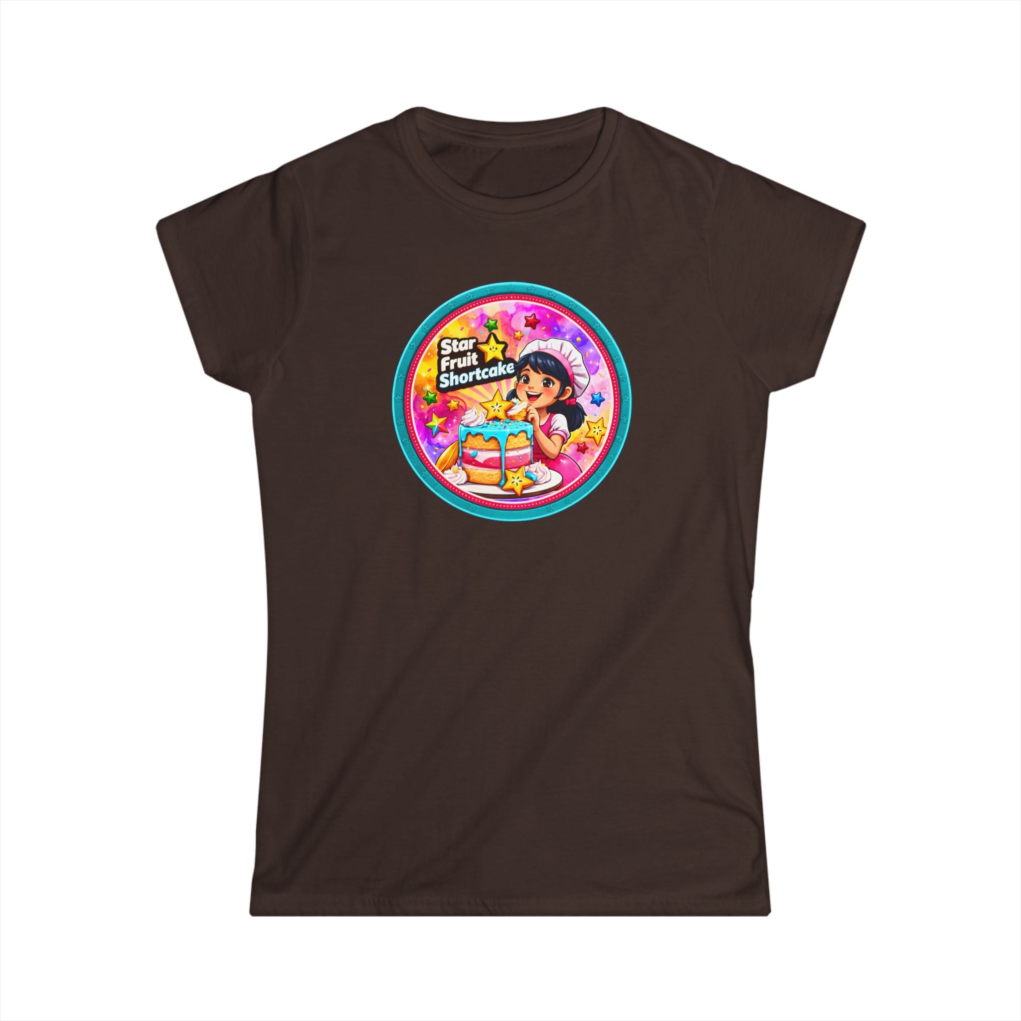 Women’s Tee — "Star Fruit Shortcake" Cute Retro Dessert Graphic