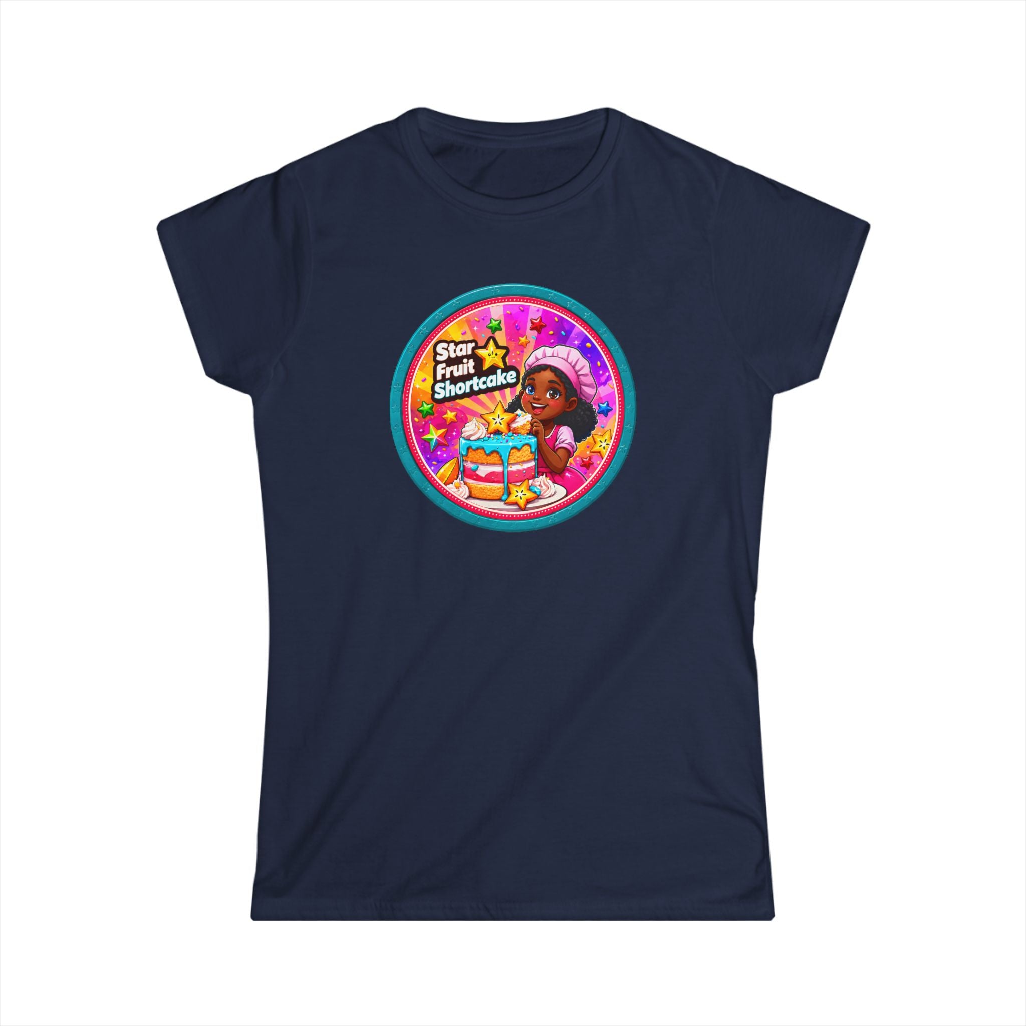 Women’s Tee — "Star Fruit Shortcake" Cute Retro Birthday Graphic