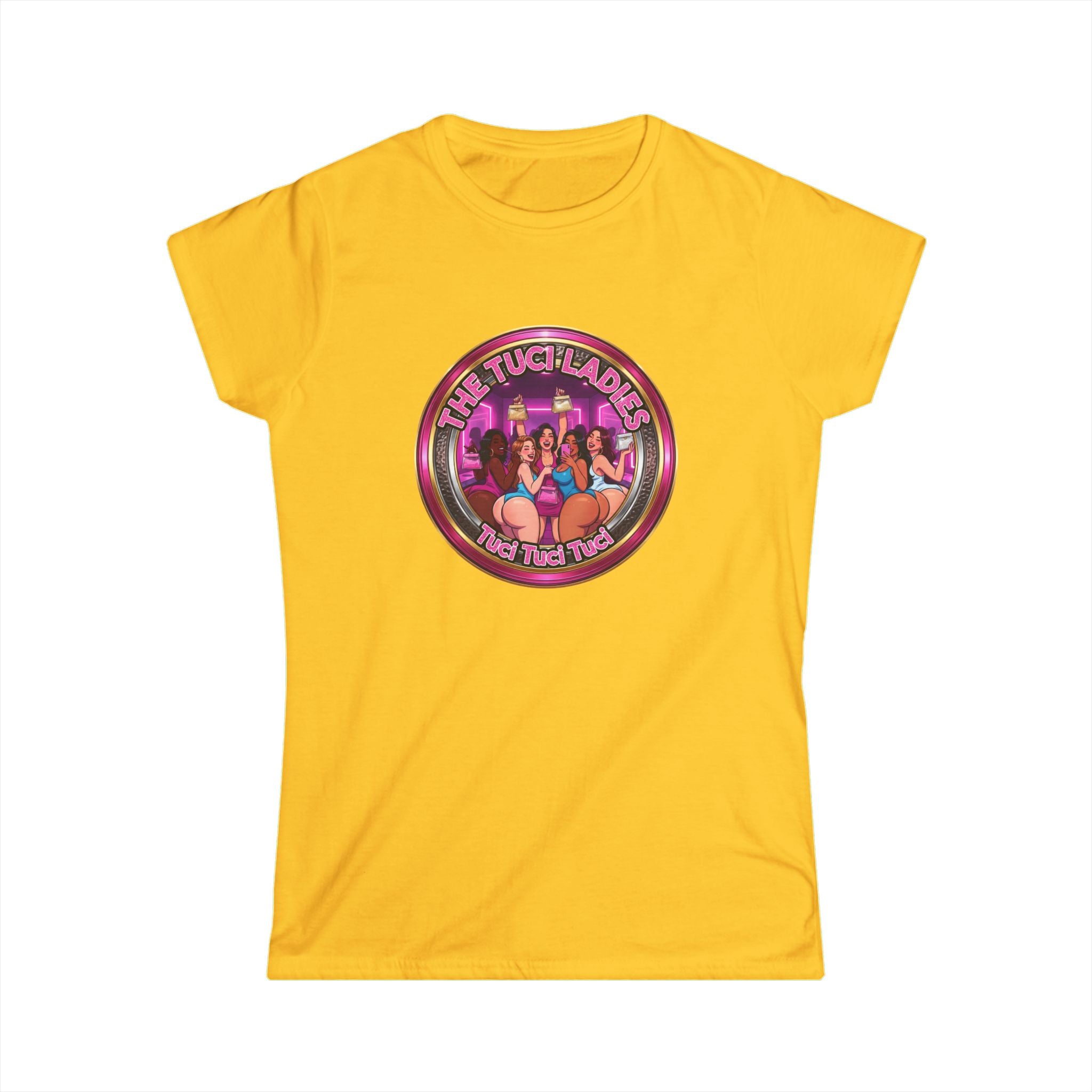 Women's Tee — "The Tuci Ladies" Retro Pinup Graphic