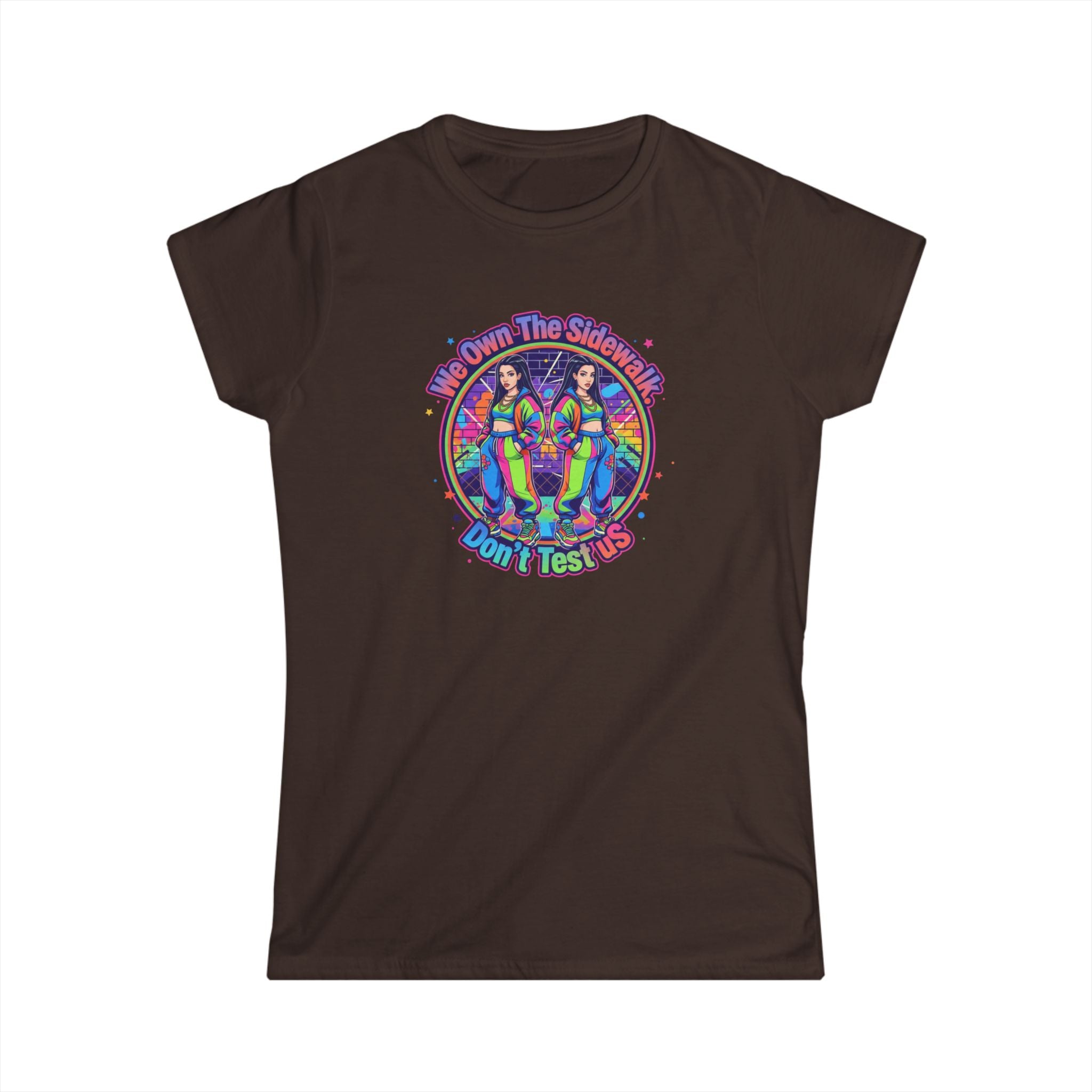 " We On The Sidewalk "Rainbow Sisters Graphic Tee — Women's Positive Vibe Pride Shirt