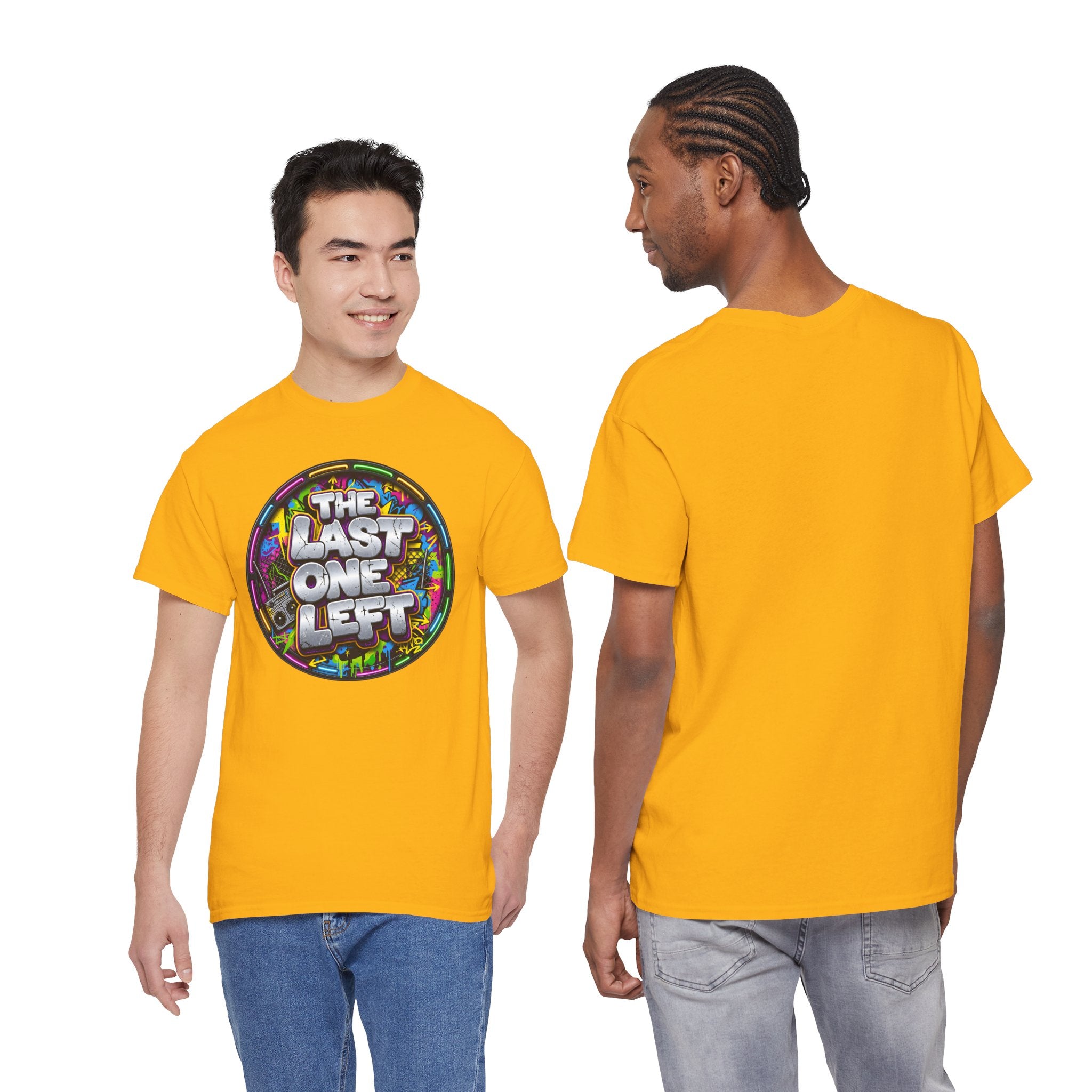 Graphic Tee - "The Last One Left" Colorful Retro Badge