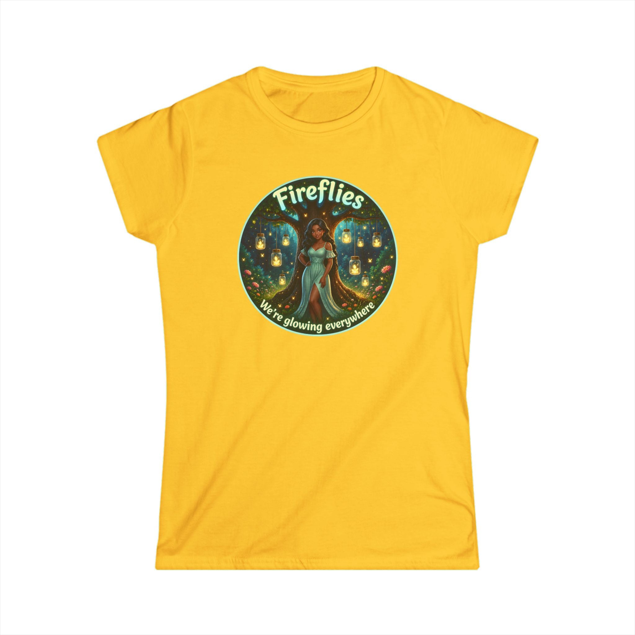 Fireflies Graphic Tee — "Fireflies" Nature Glow Women's T-Shirt