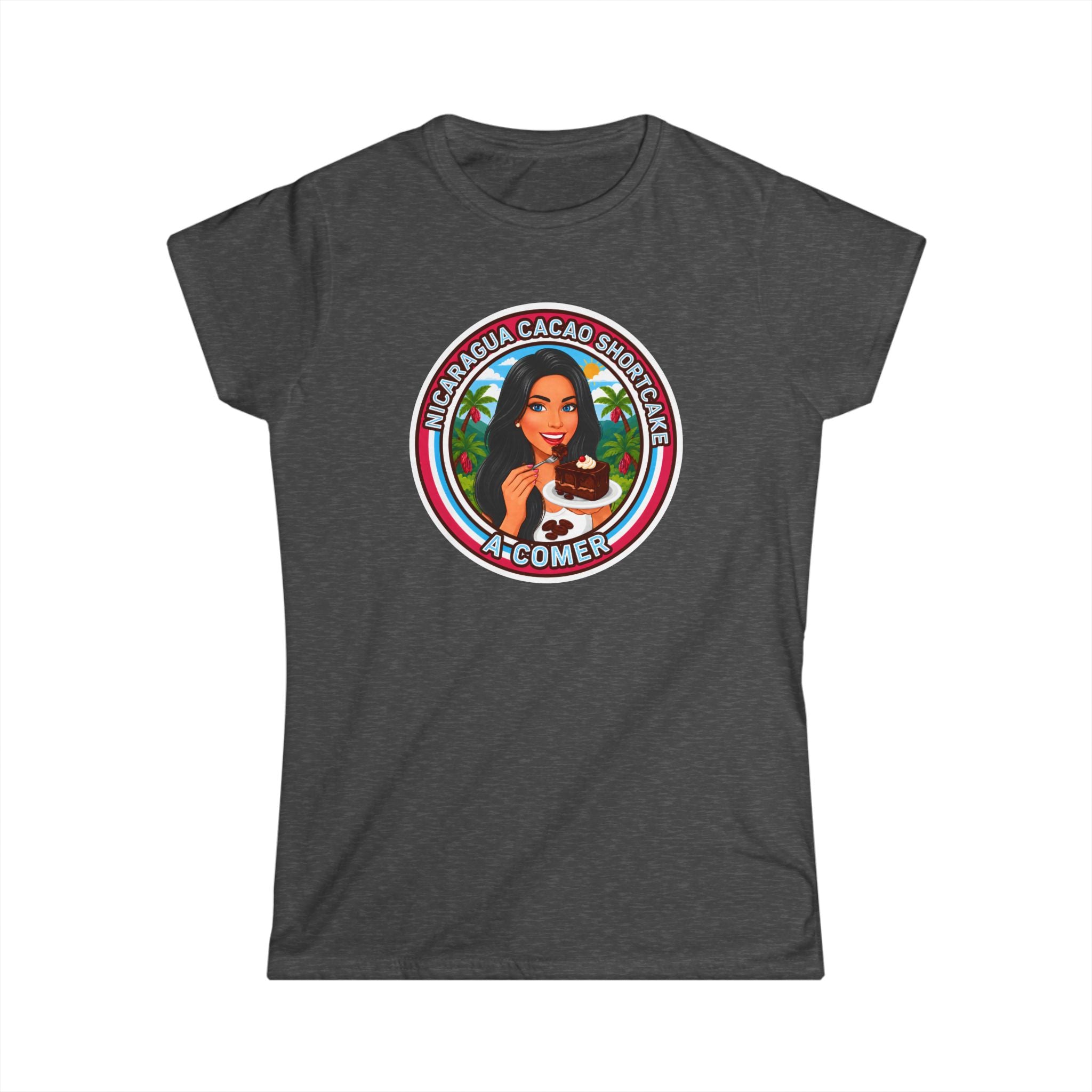 "Nicaragua Cacao Shortcake" Chocolate Lover Women's Tee — 'Nicaragua Cacao' Graphic Shirt