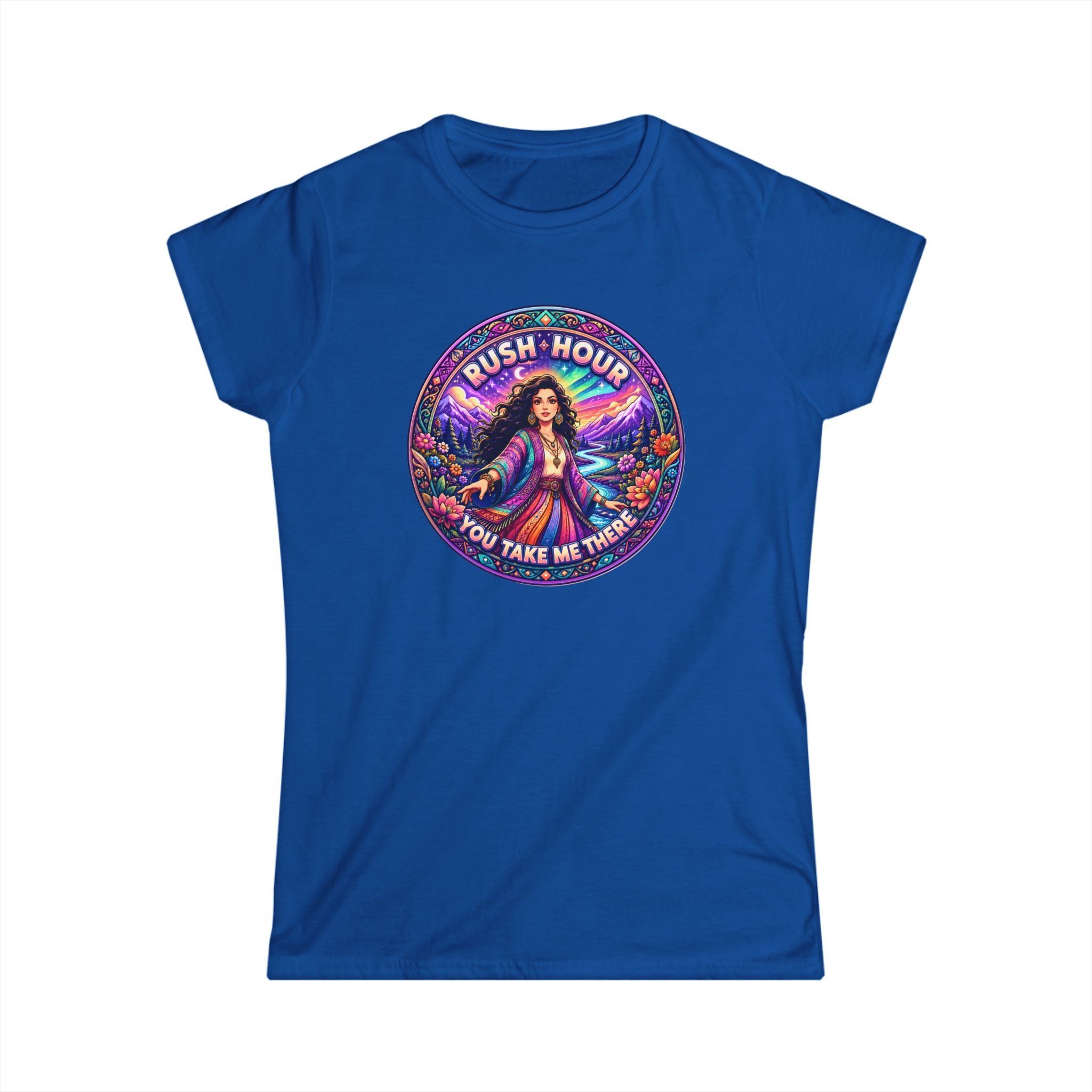 Retro Floral Tee — "You Take Me There" Women's Graphic T-Shirt