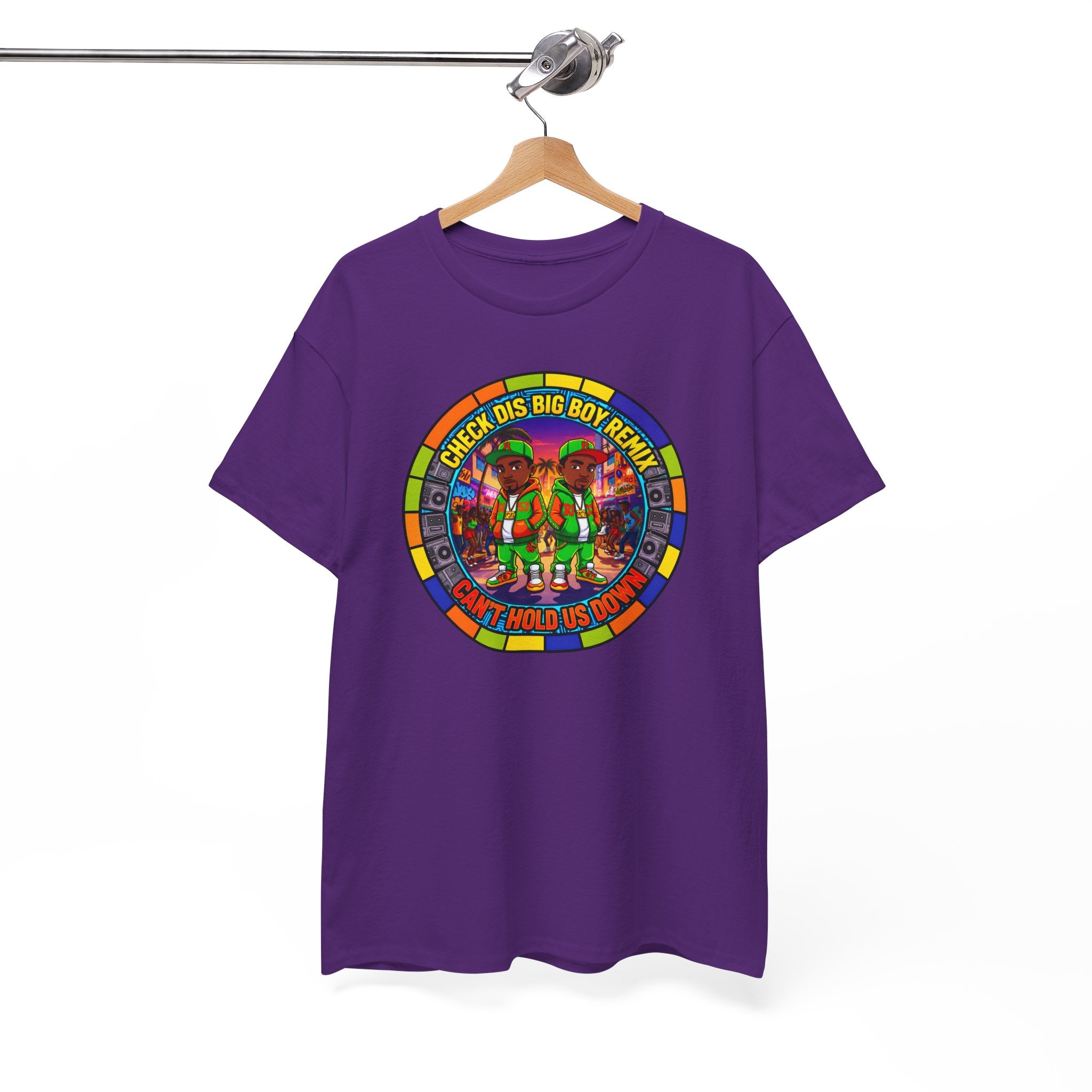T-Shirt — "Check Dis Big Boy Remix" Colorful Cartoon Grap6hic Tee