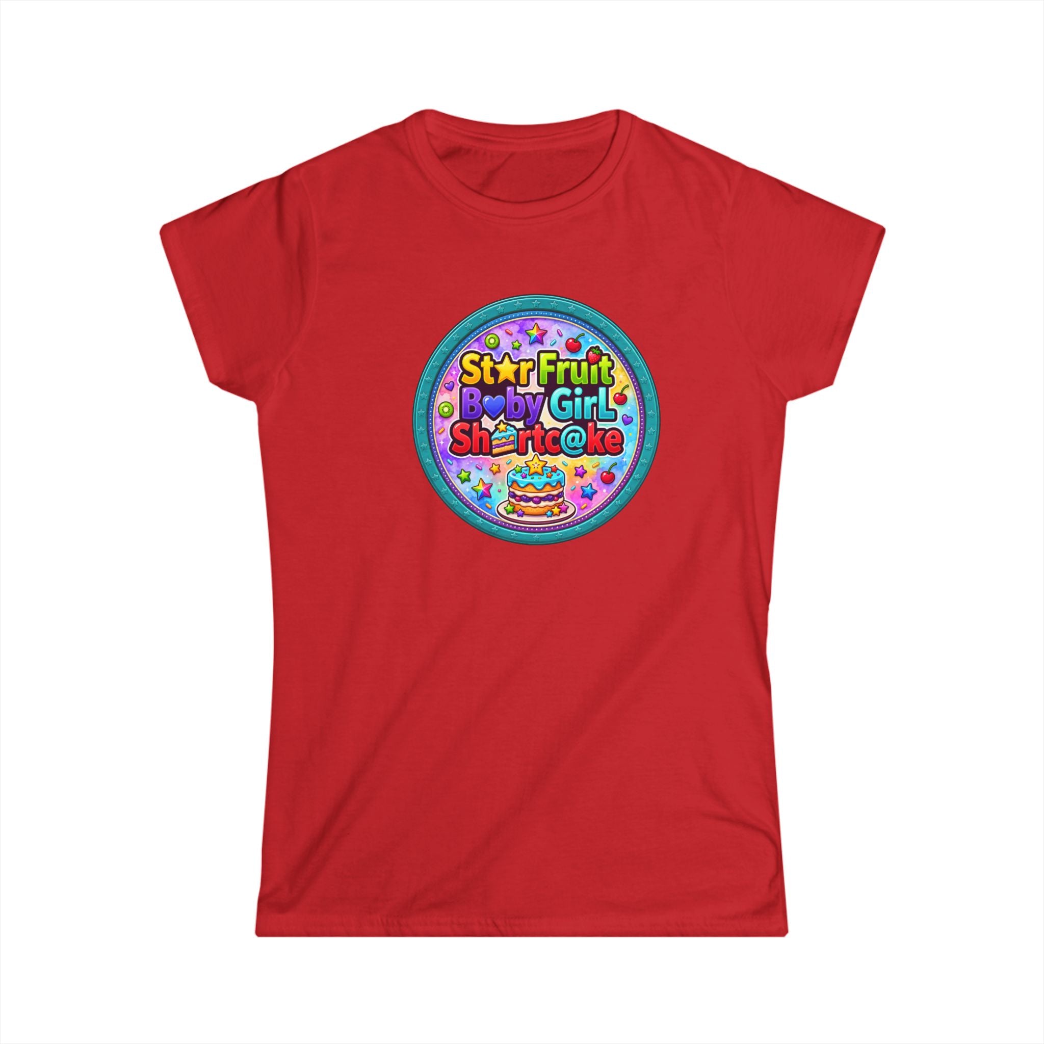 "Star Fruit Baby Girl Shortcake" Graphic Tee - Cute Pastel Dessert Shirt