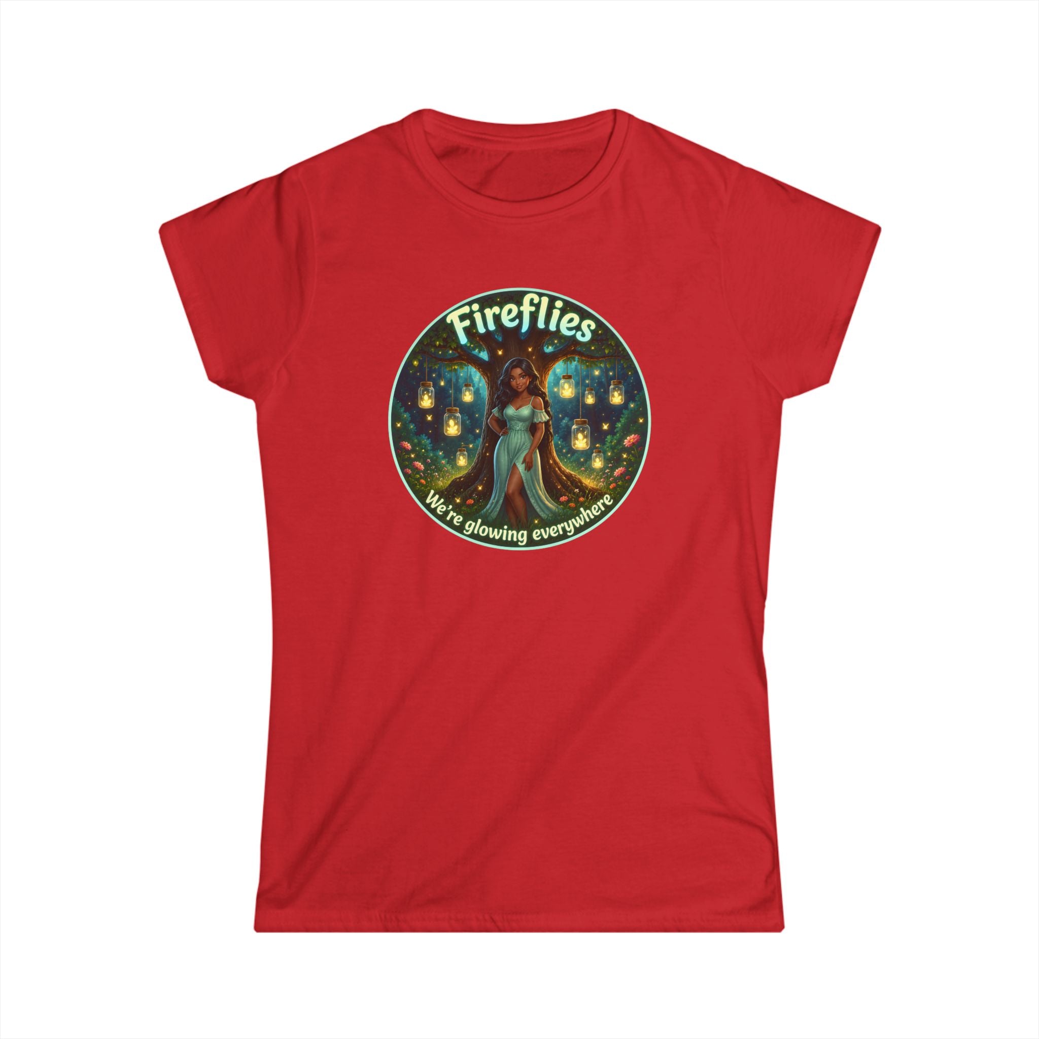Fireflies Graphic Tee — "Fireflies" Nature Glow Women's T-Shirt
