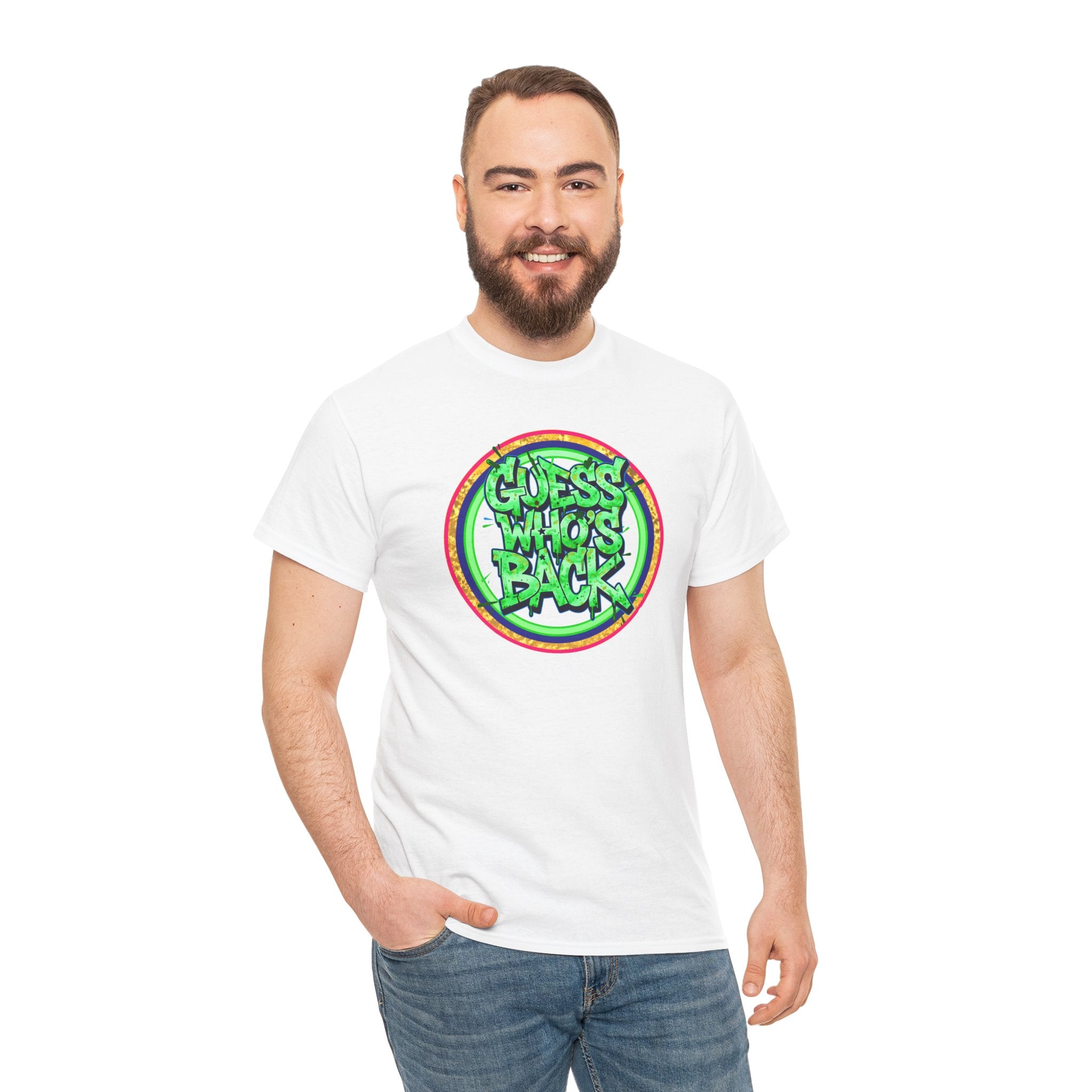 T-Shirt — "Guess Who's Back" Retro Graffiti Tee