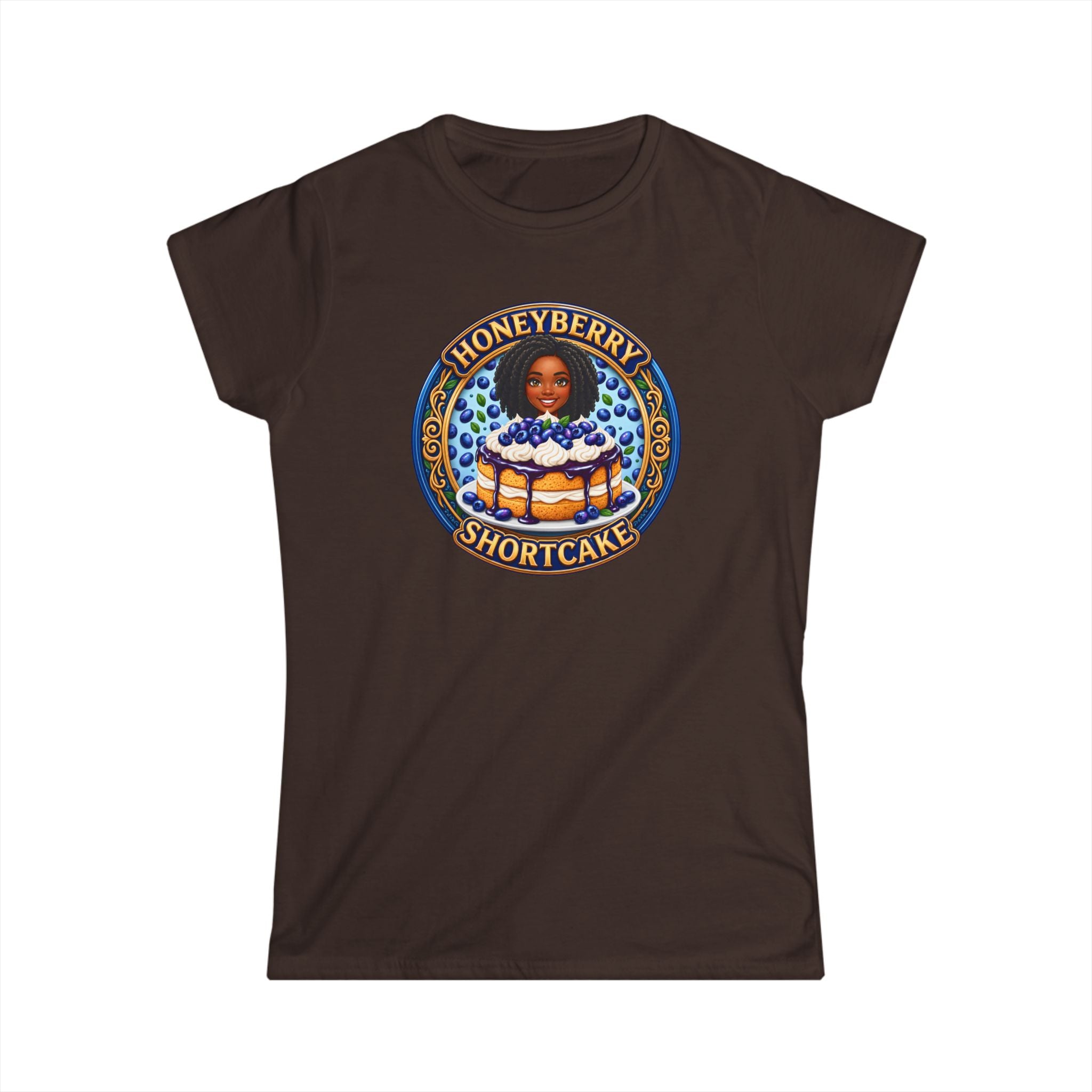 Shortcake Logo Tee — "Honeyberry Shortcake" Retro Badge Women's T-Shirt