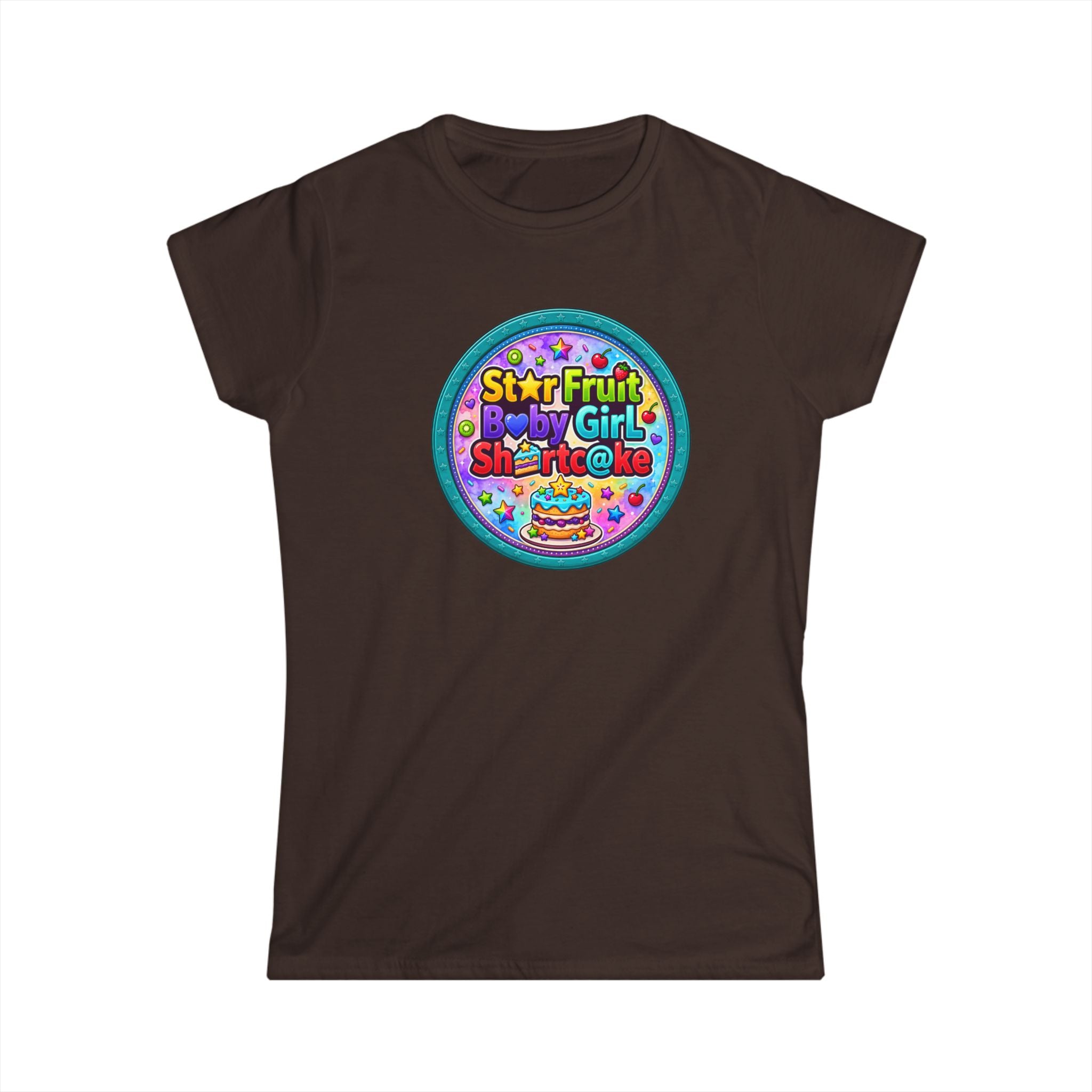 "Star Fruit Baby Girl Shortcake" Graphic Tee - Cute Pastel Dessert Shirt