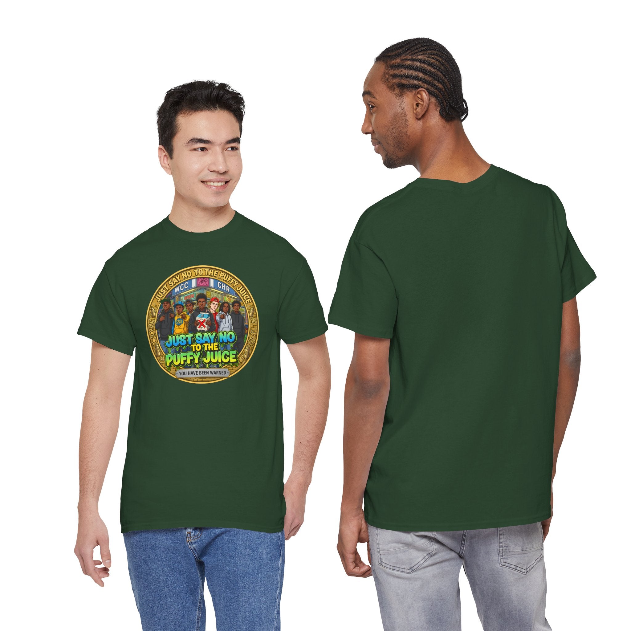 T-Shirt — "Just Say No to the Puffy Juice" Retro Anti-Vape Graphic Tee