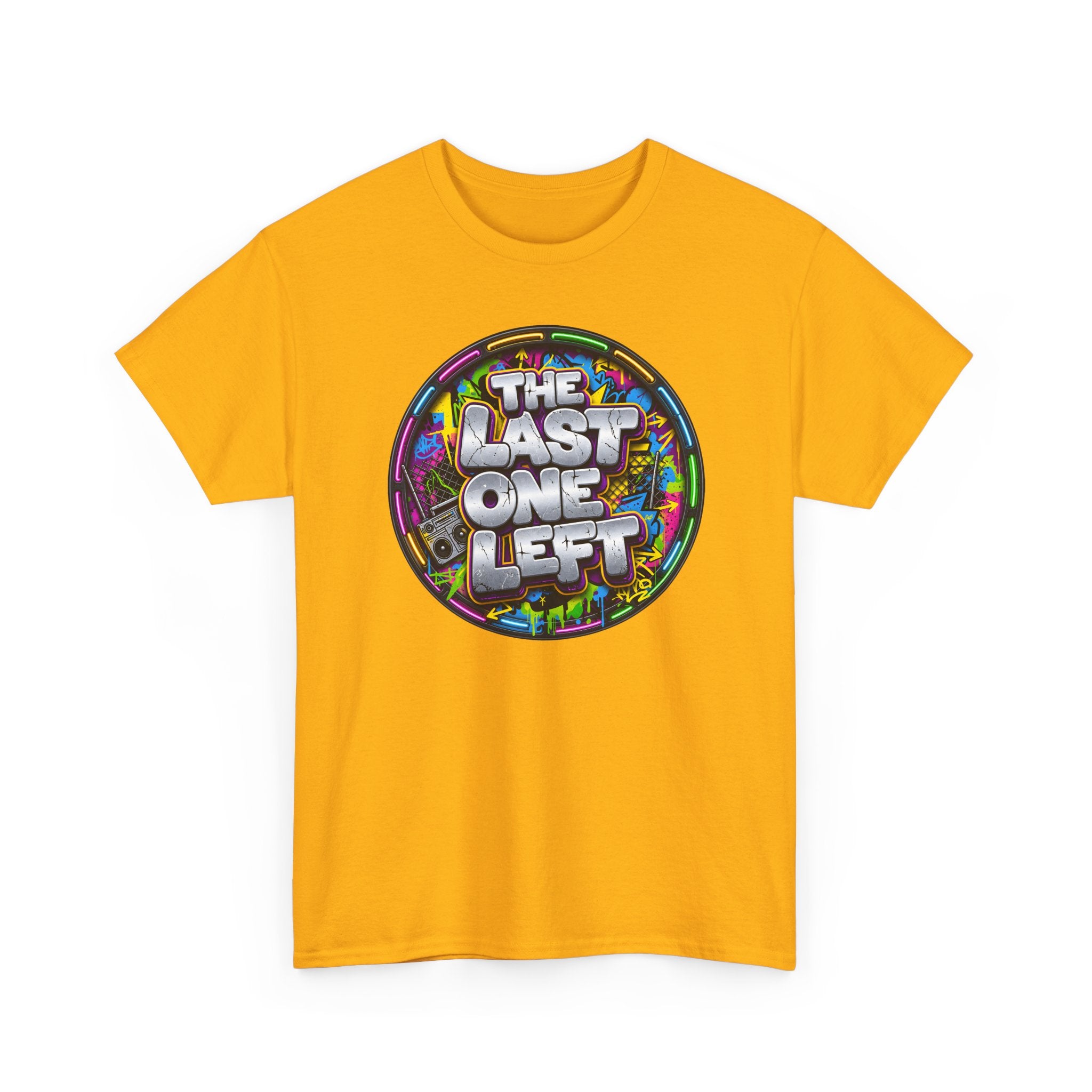 Graphic Tee - "The Last One Left" Colorful Retro Badge