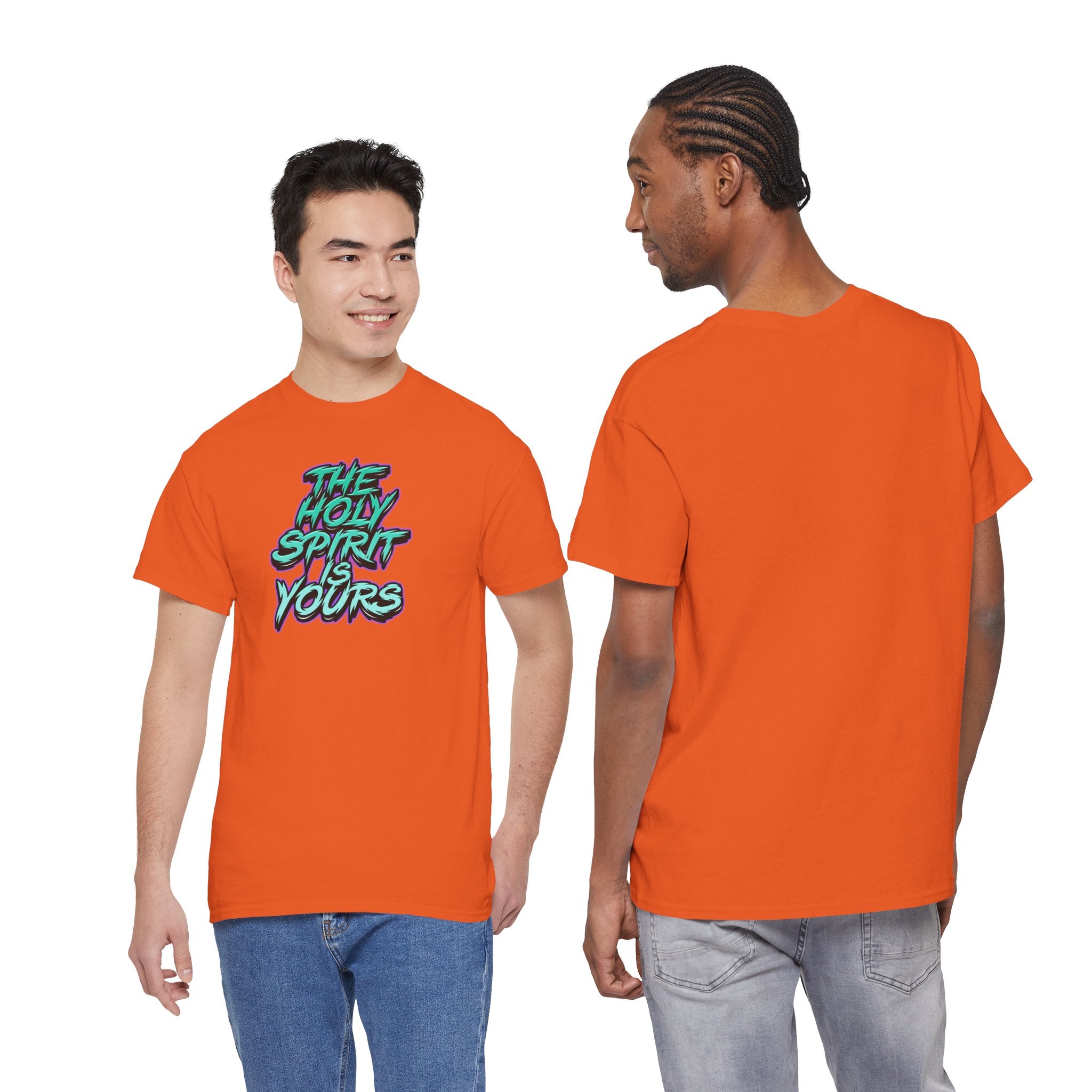 T-Shirt — "The Holy Spirit Yours" Retro Script Faith Tee
