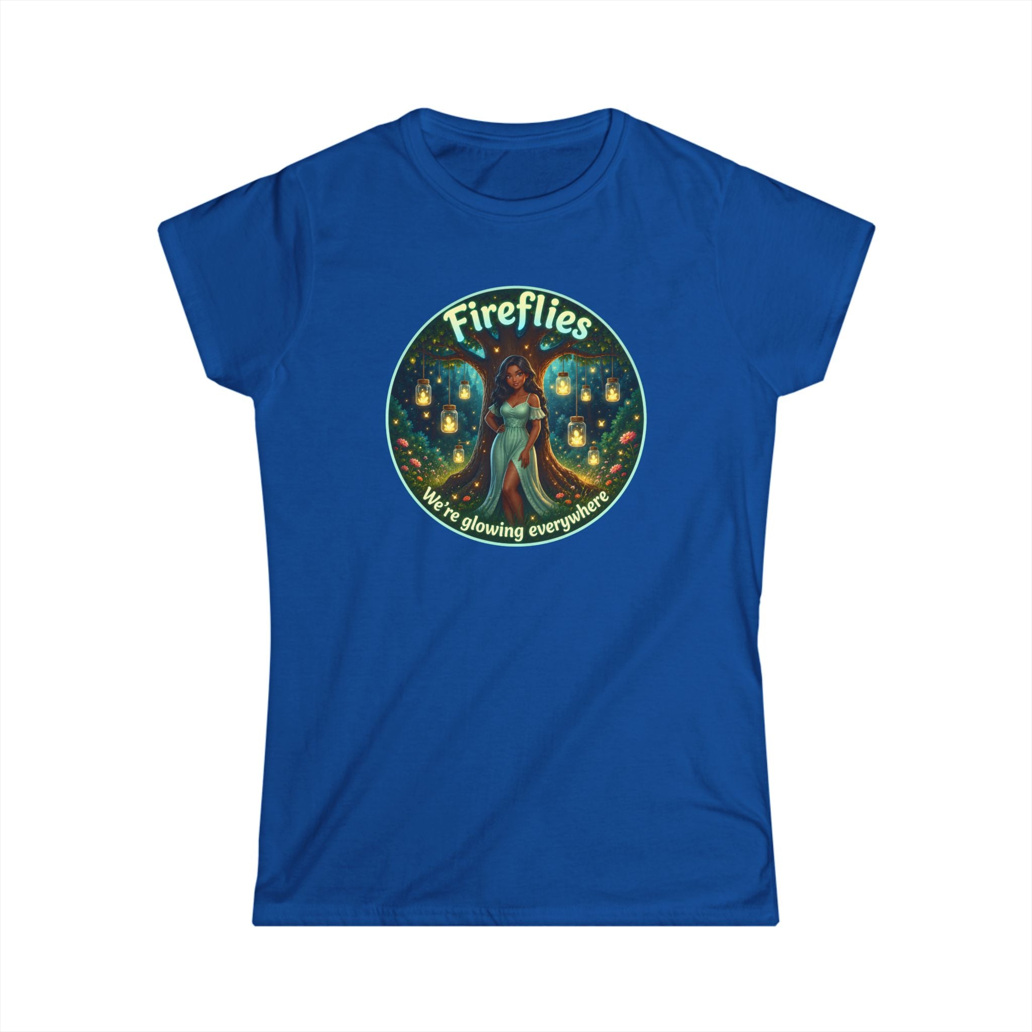 Fireflies Graphic Tee — "Fireflies" Nature Glow Women's T-Shirt