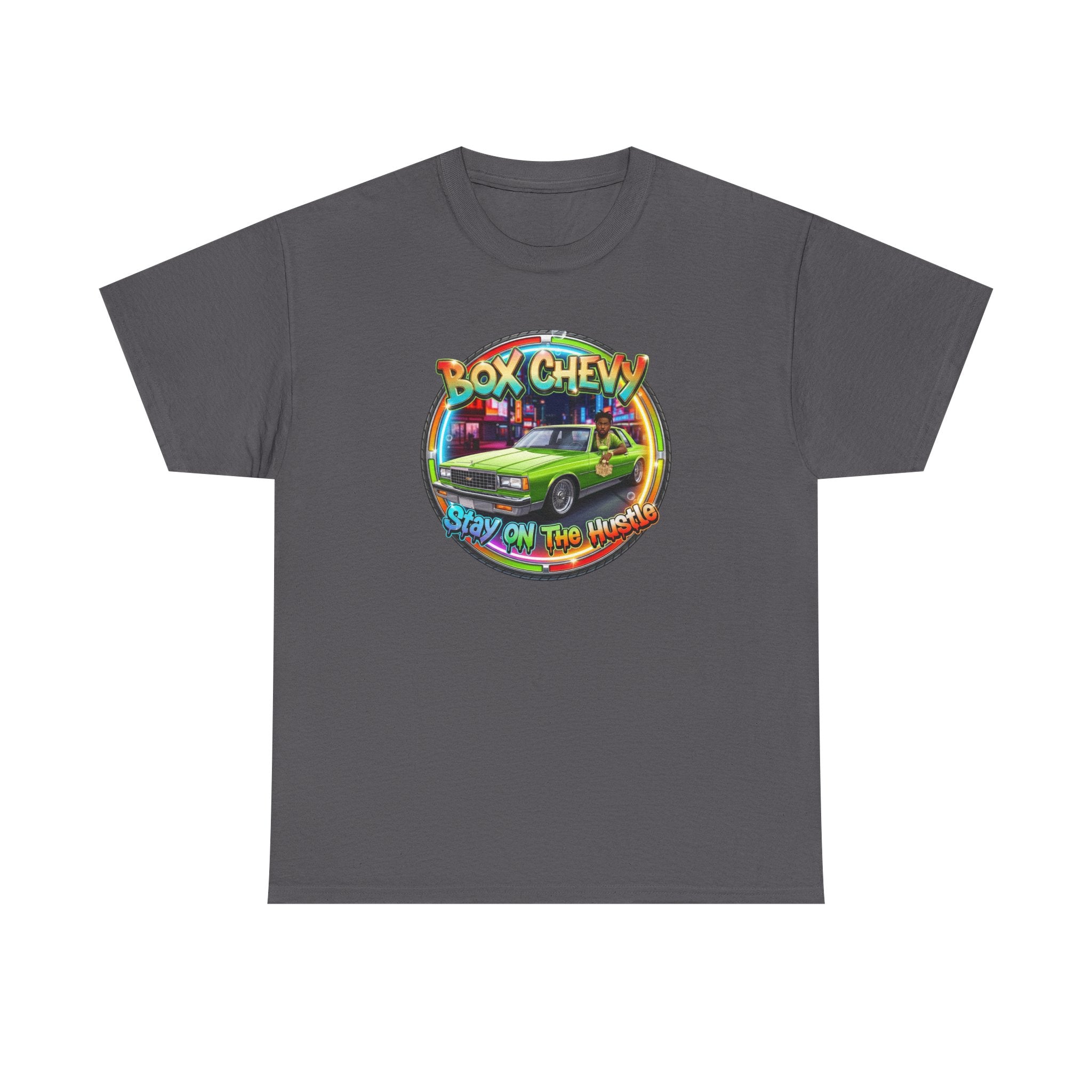 Vintage Chevy Truck Tee — "Box Chevy Stay On The Hustle" Retro Car Graphic Shirt