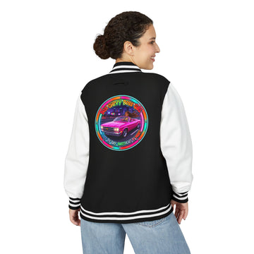 Vintage Neon Car Letterman Jacket
