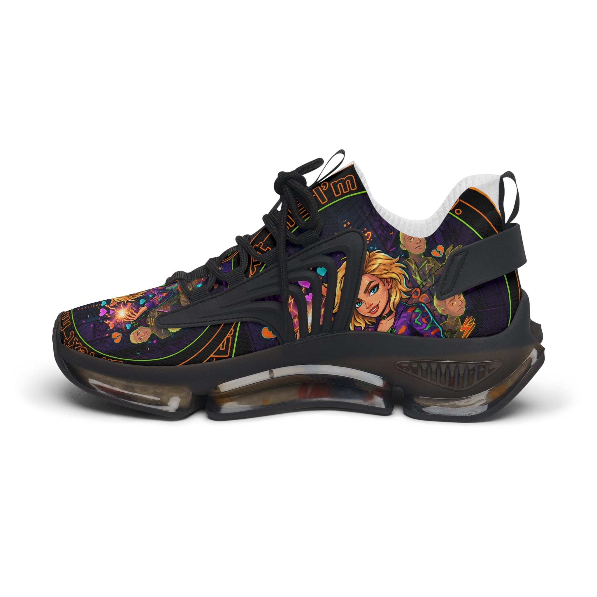 Mesh Sneakers — Floral Goddess Graphic Women's Athletic Shoes