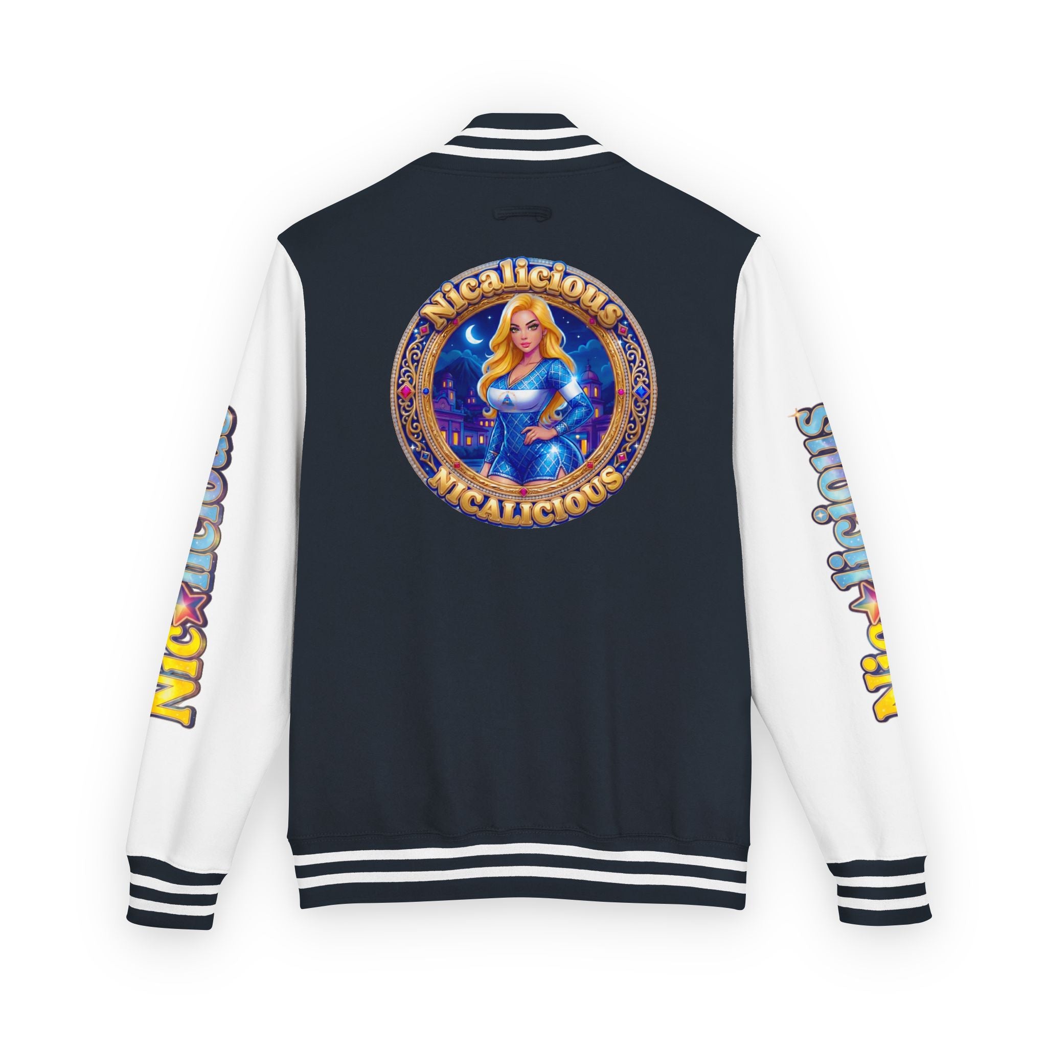 Letterman Jacket — "Nicalicious" Retro Crest Varsity Jacket
