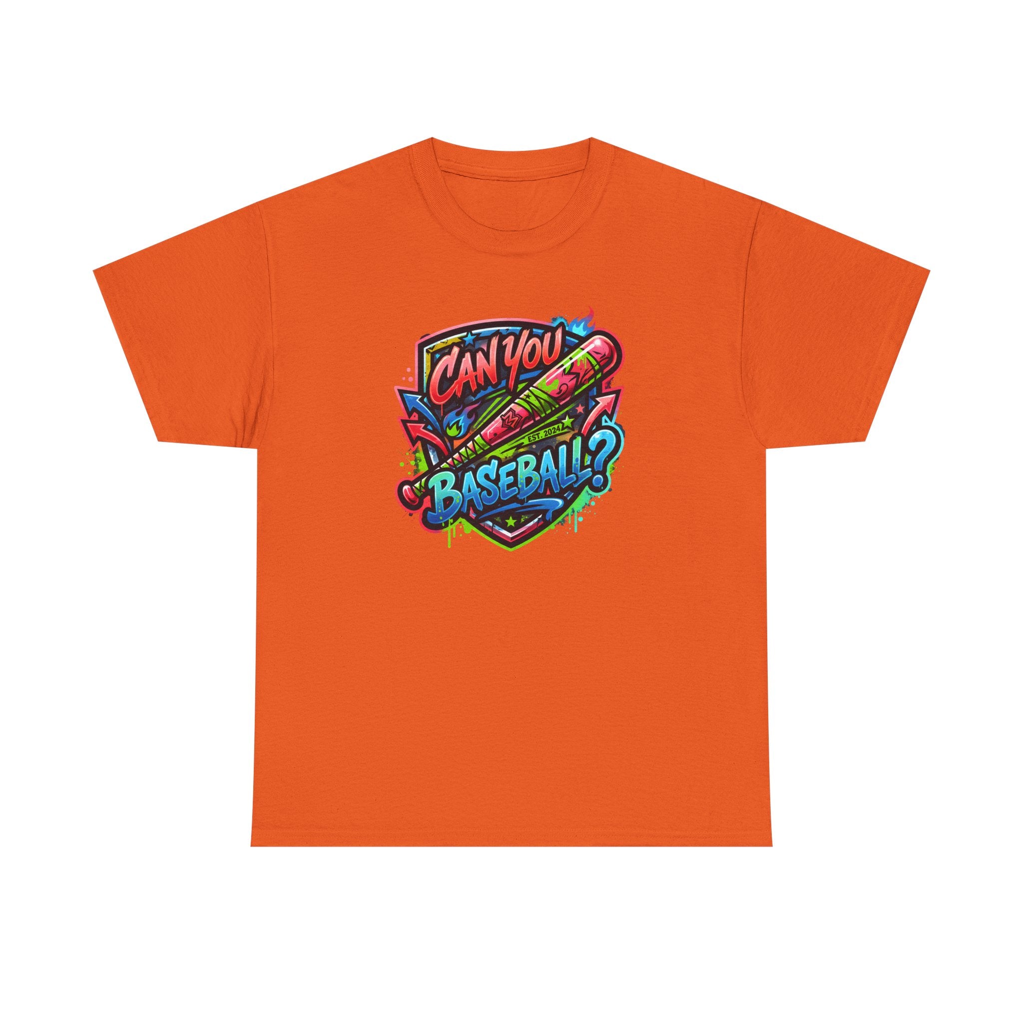 Can You Baseball? T-Shirt — Colorful Retro Baseball Graphic Tee