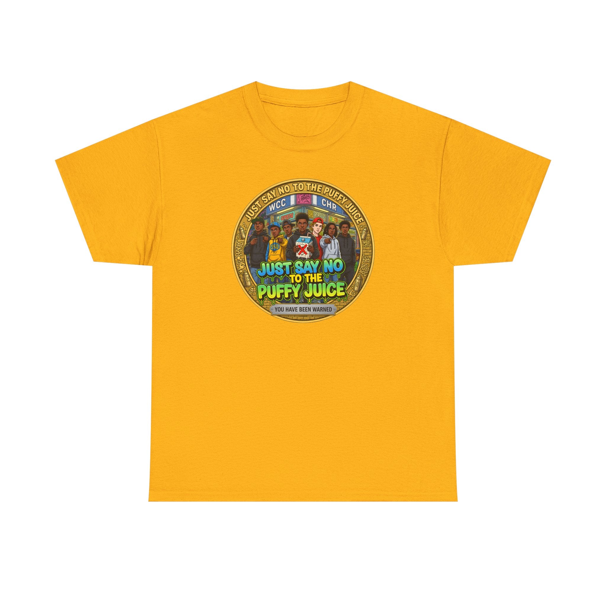T-Shirt — "Just Say No to the Puffy Juice" Retro Anti-Vape Graphic Tee
