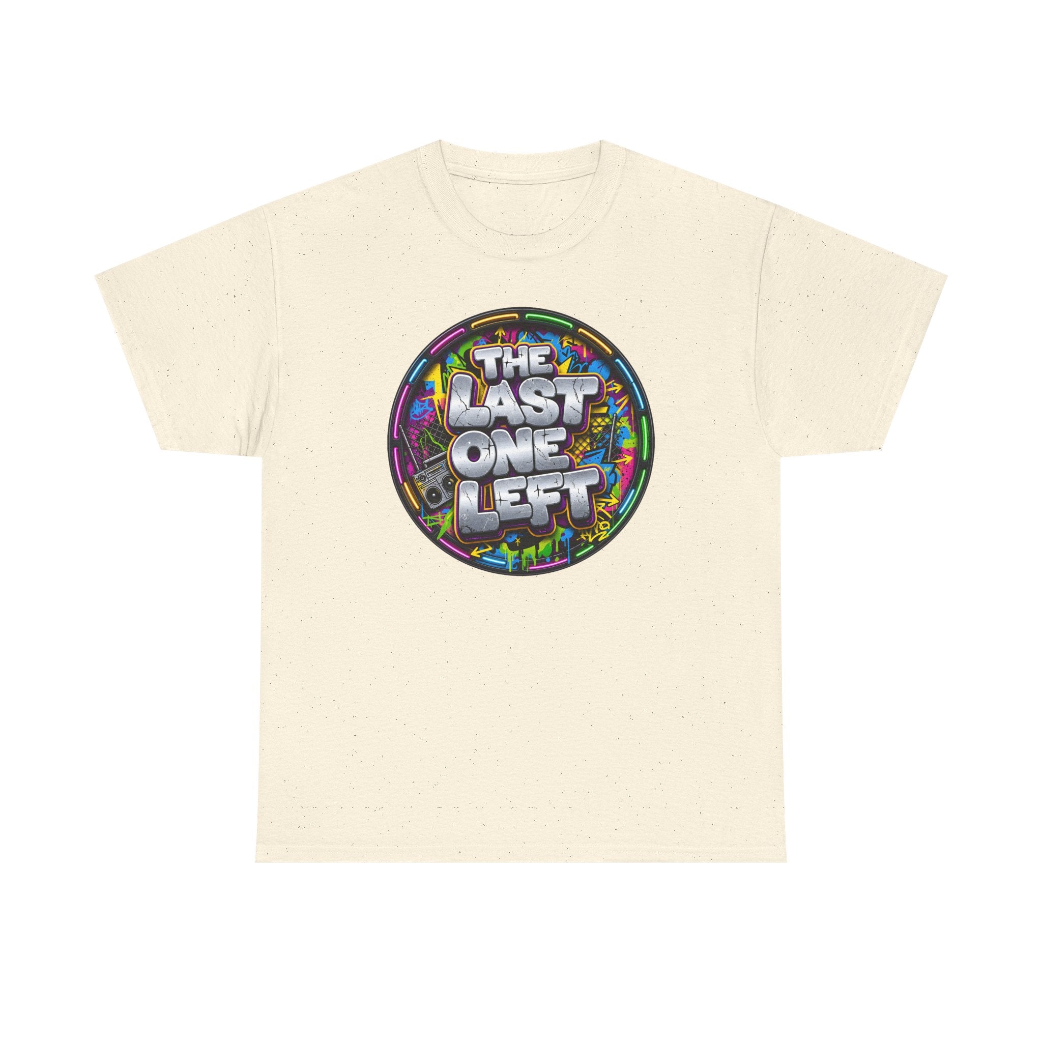 Graphic Tee - "The Last One Left" Colorful Retro Badge