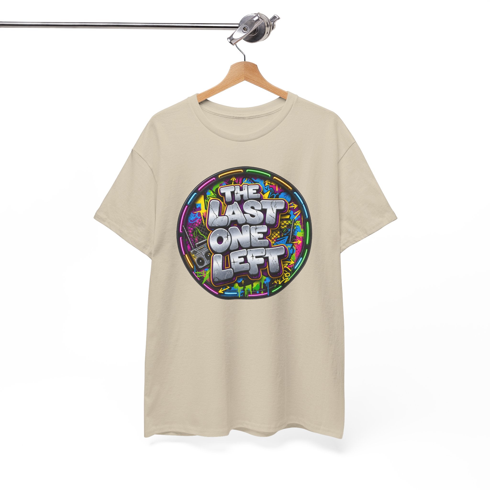 Graphic Tee - "The Last One Left" Colorful Retro Badge