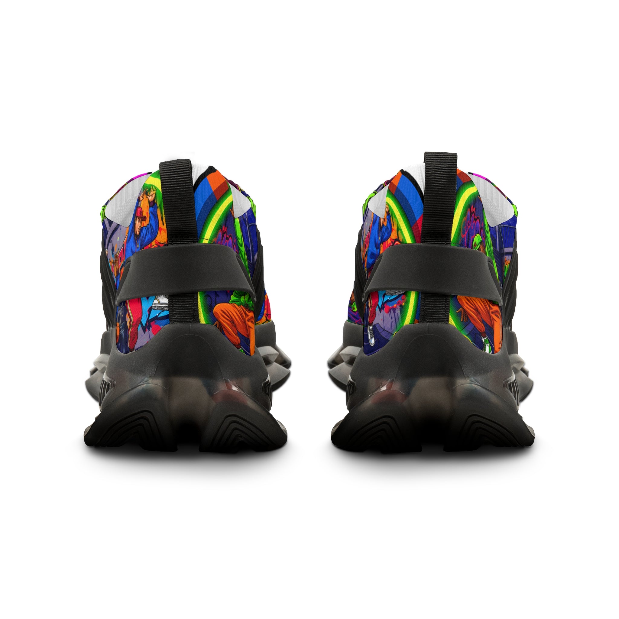Men's Mesh Sneakers — " Top That What It Is" Colorful Comic Pop Art Graphic Athletic Shoes