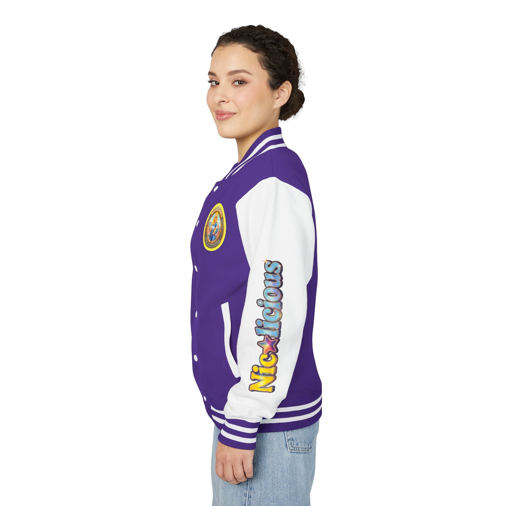 "Nicalicious" Varsity Jacket — Retro Pinup Letterman Jacket