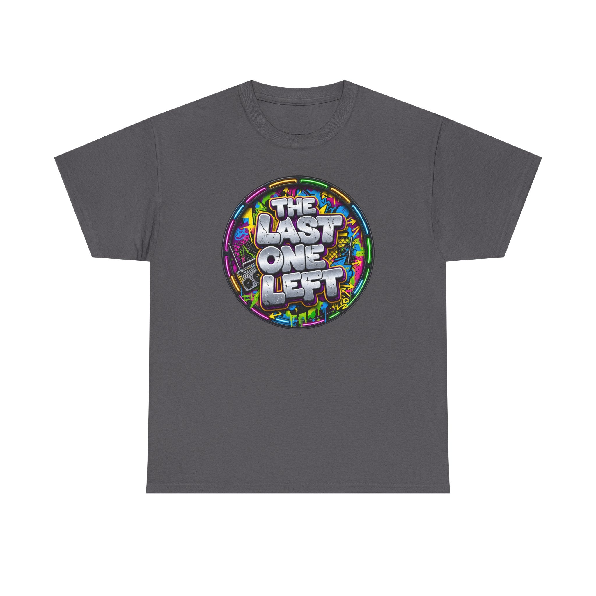 Graphic Tee - "The Last One Left" Colorful Retro Badge