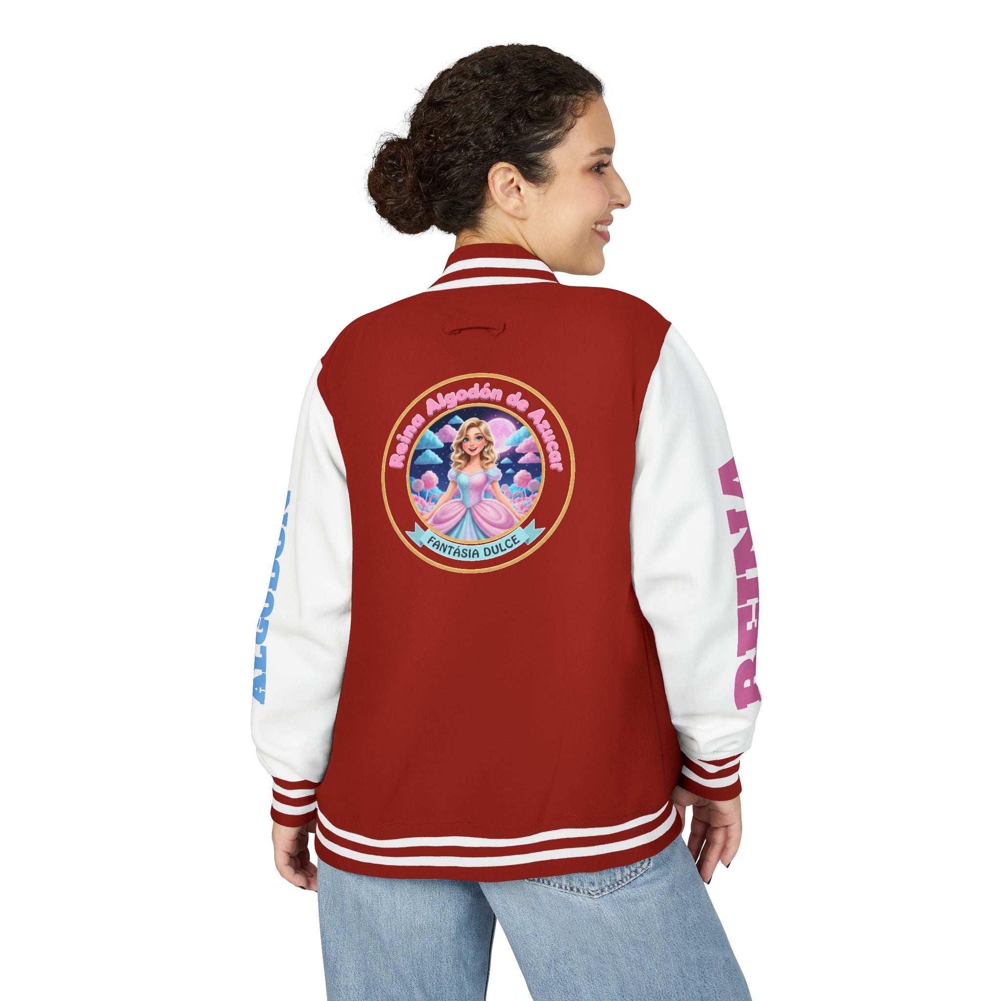 Letterman Jacket — Reina Algodón de Azucar-  Circle Logo