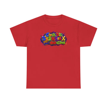 Graphic Tee — Colorful 'Check Dis Big Boy Remix' Retro Street Art T-Shirt