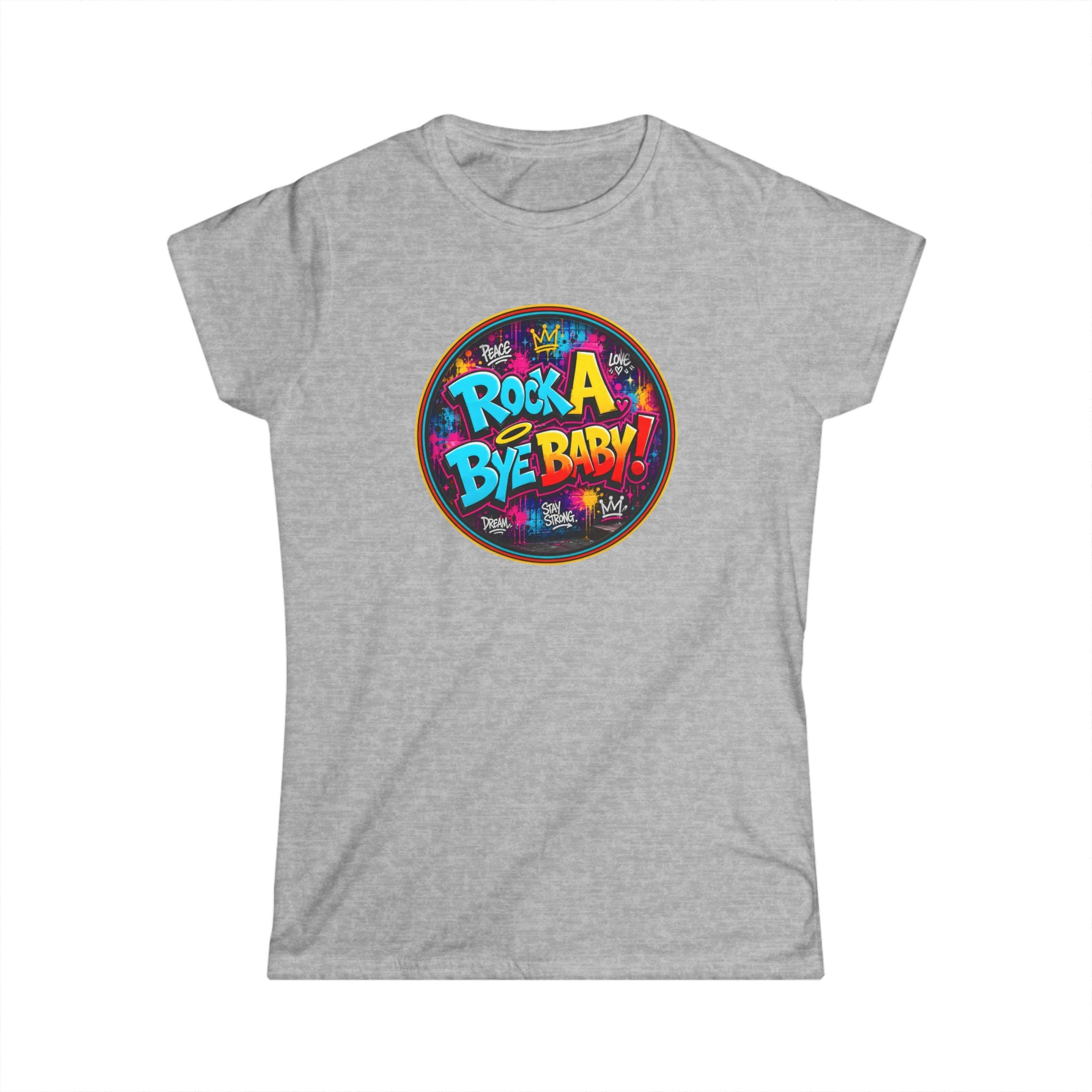 Women's Tee – "Rock A Bye Baby!" Classic White Softstyle T-Shirt