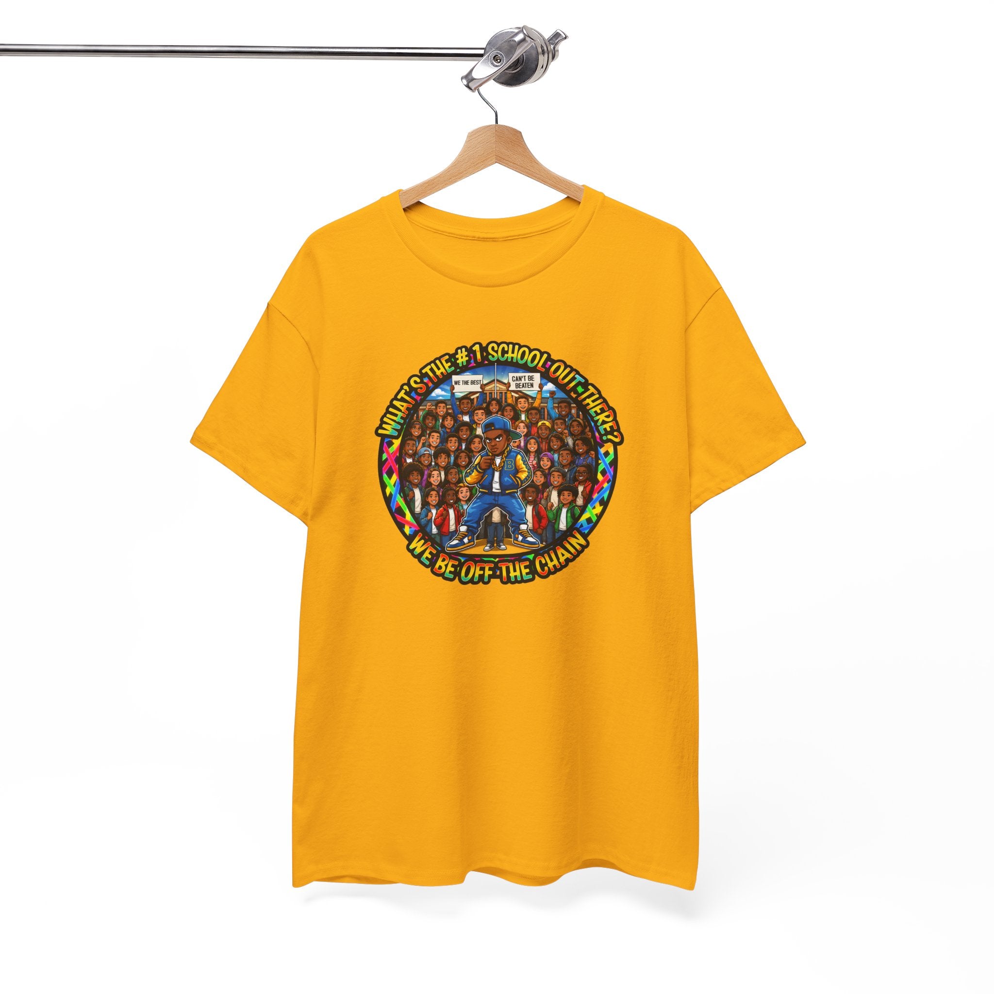 Community Unity Tee — "What's The #1 School Out There" Illustration Shirt