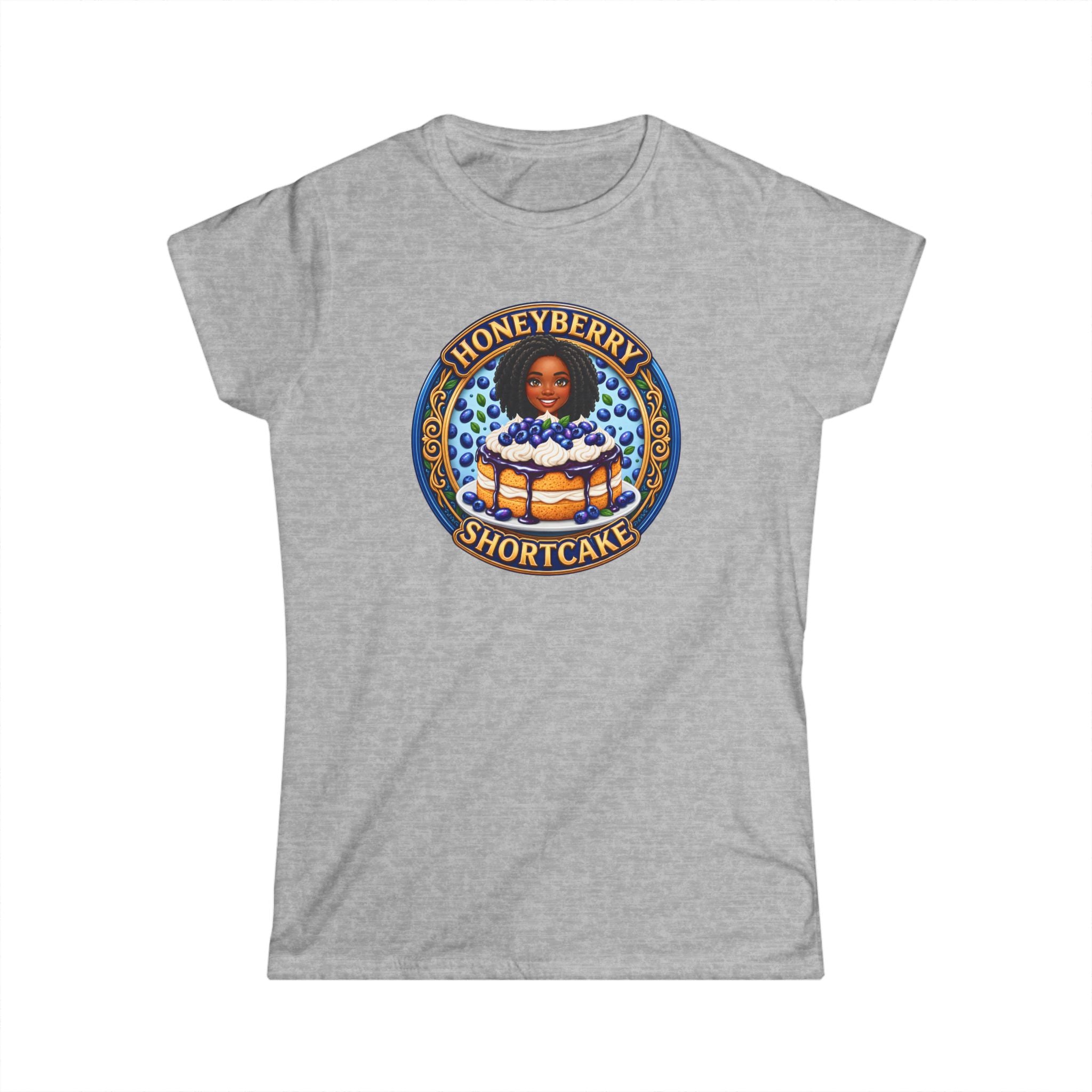 Shortcake Logo Tee — "Honeyberry Shortcake" Retro Badge Women's T-Shirt