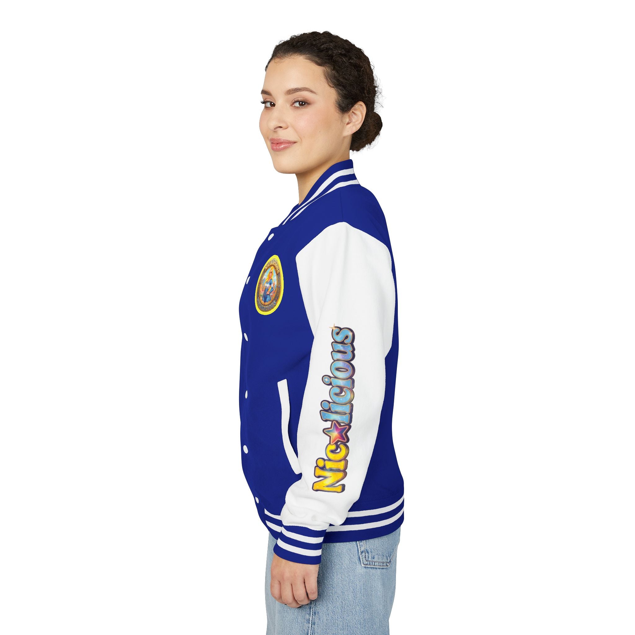 "Nicalicious" Varsity Jacket — Retro Pinup Letterman Jacket