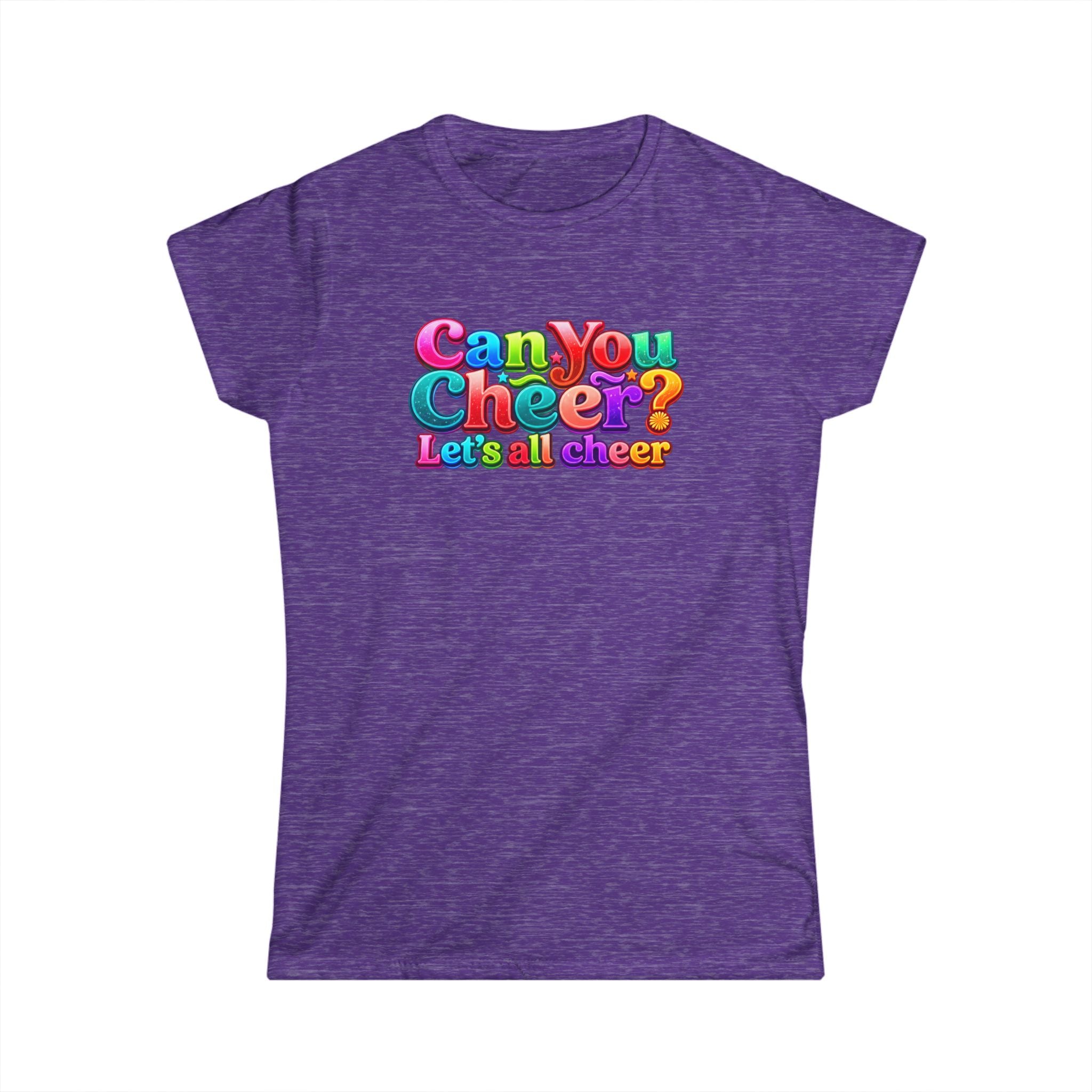 "Can You Cheer" Women's Tee — Colorful Retro Cheer Graphic Shirt