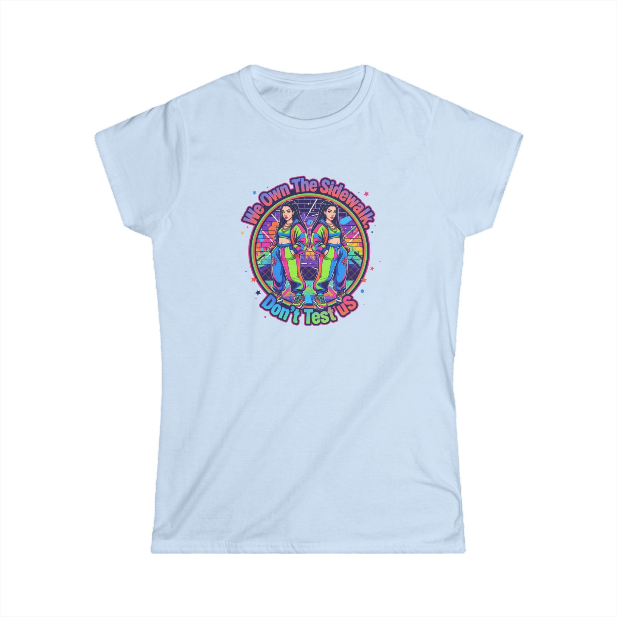 " We On The Sidewalk "Rainbow Sisters Graphic Tee — Women's Positive Vibe Pride Shirt
