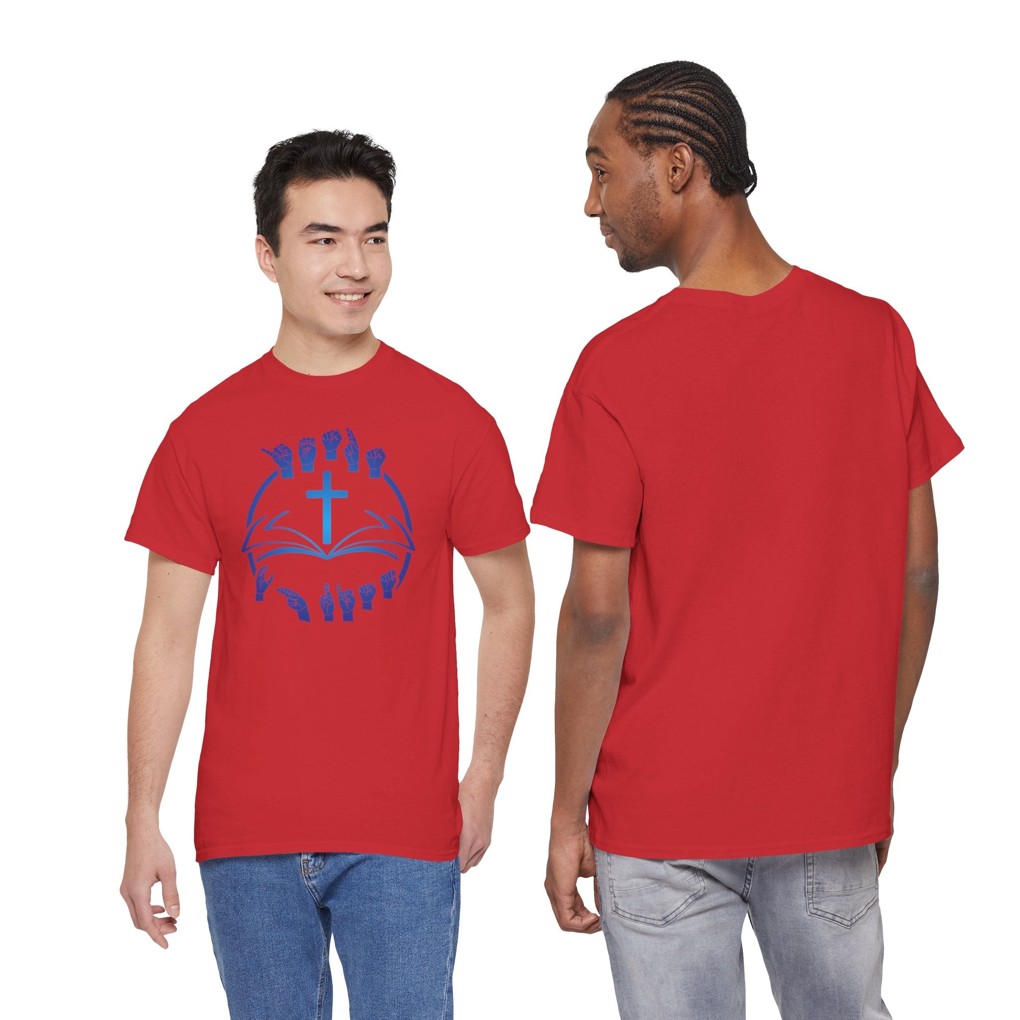 "Christian Bible Cross Sign Language "T-Shirt — Faith Prayer Hands Tee